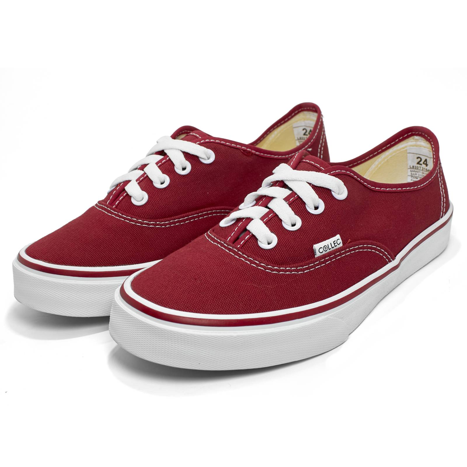 Tenis casuales rojo para hombre clasicos de lona collec modelo E-75044