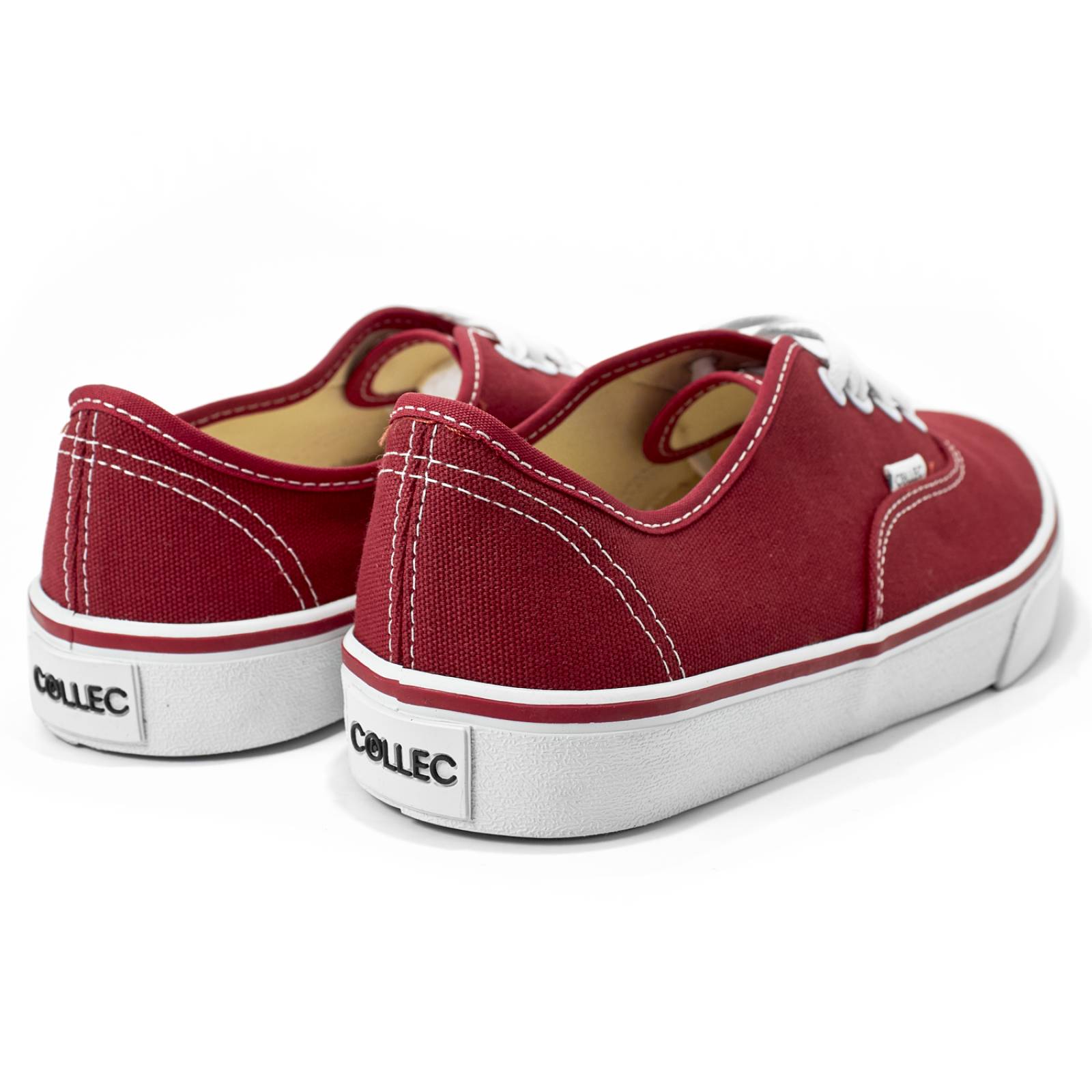 Tenis casuales rojo para hombre clasicos de lona collec modelo E-75044