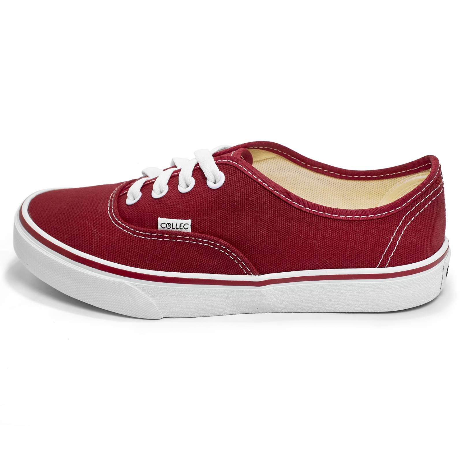 Tenis casuales rojo para hombre clasicos de lona collec modelo E-75044