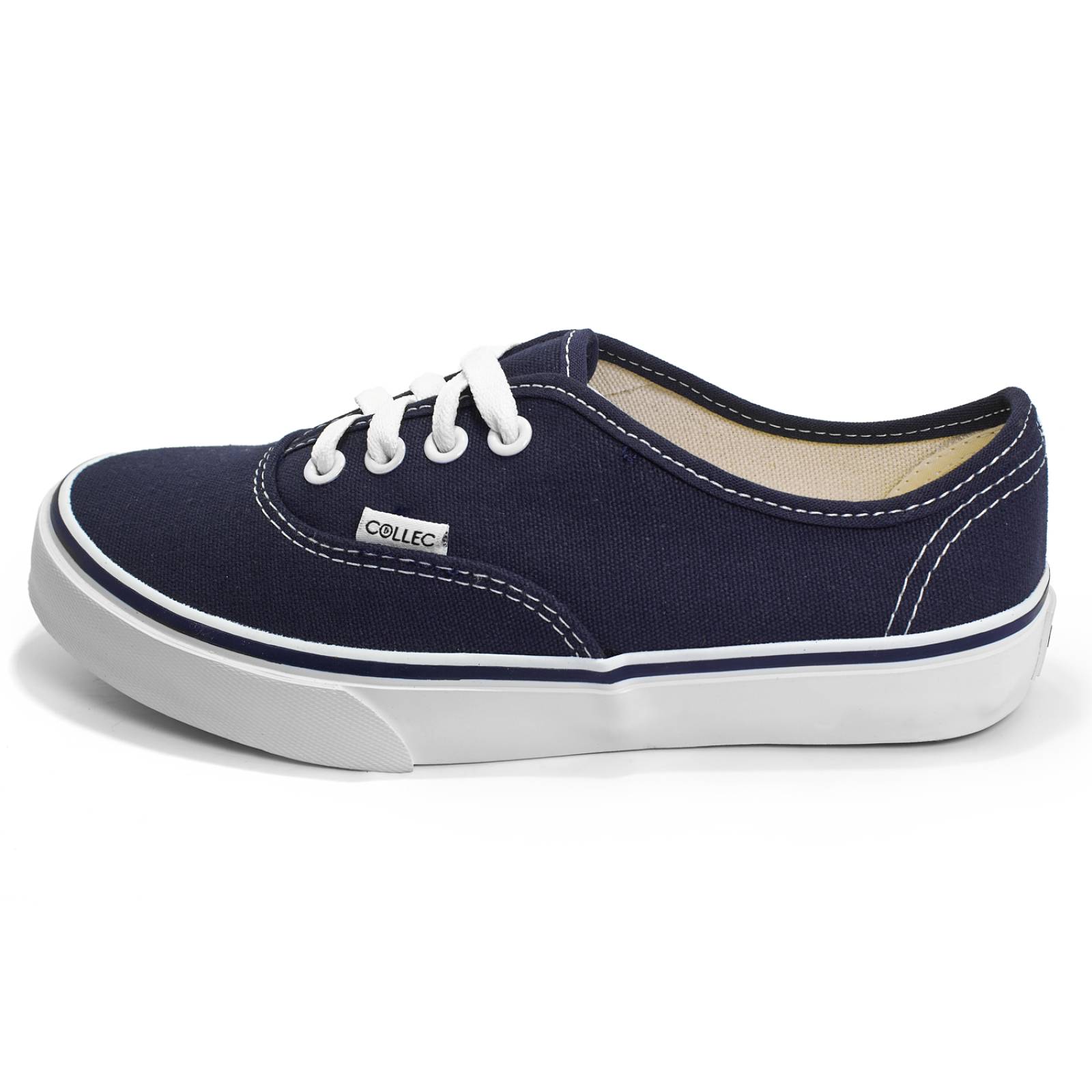 Tenis casuales azul marino para caballero clasicos de lona casuales