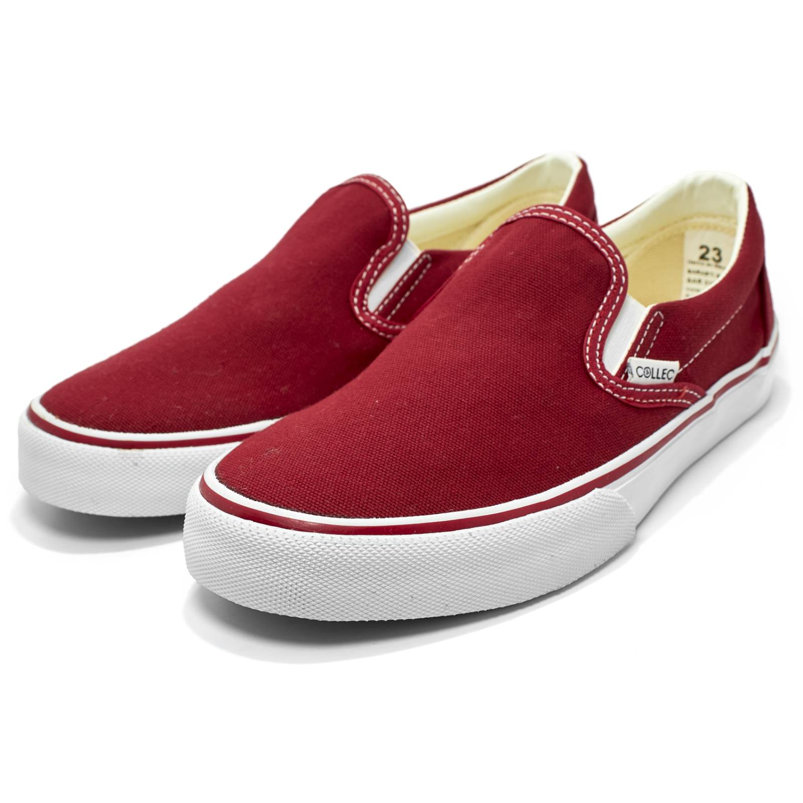 Tenis tipo vans rojos hombre casuales urbanos comodos sin agujeta