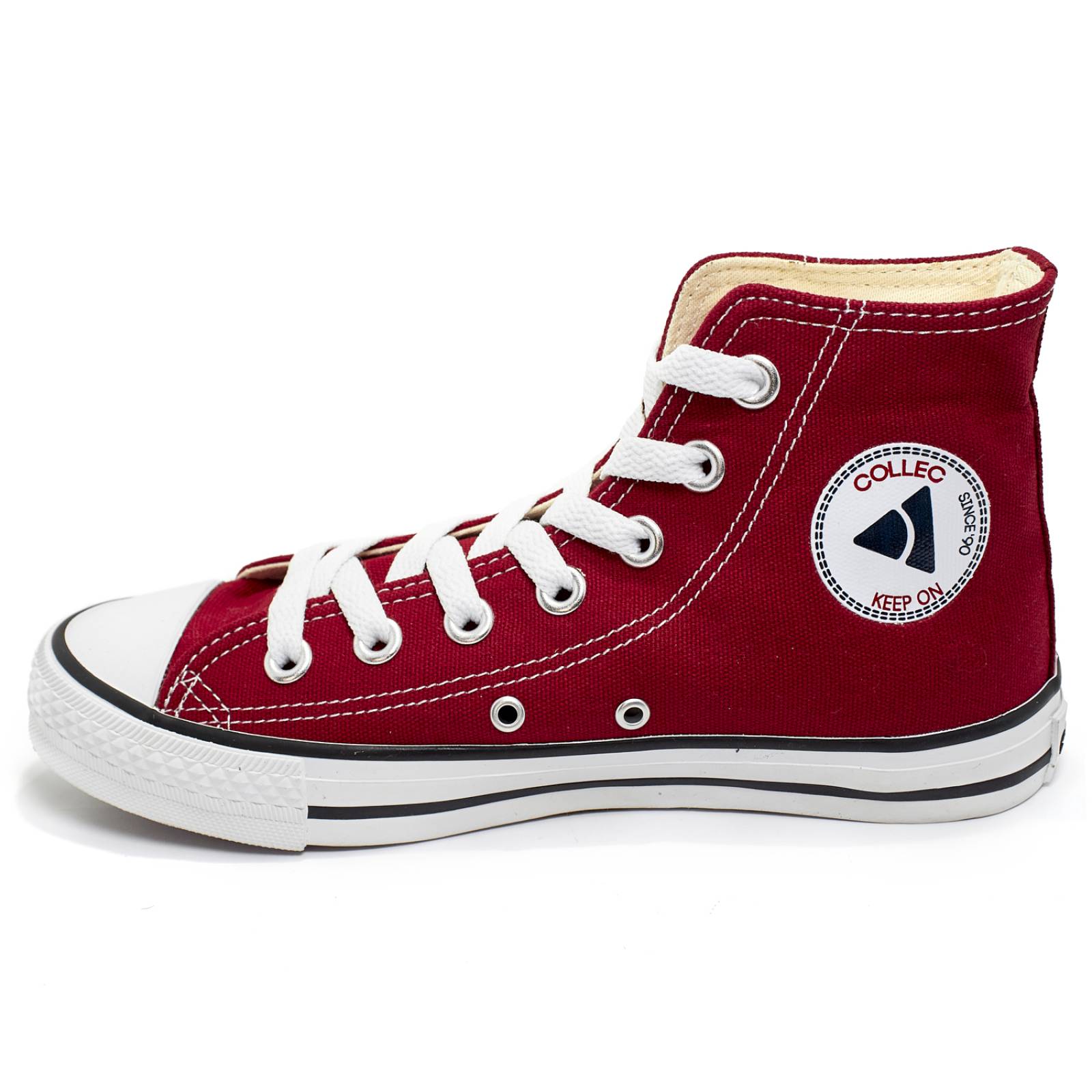 Tenis tipo converse rojo mujer casuales de lona urbanos Collec E-100044
