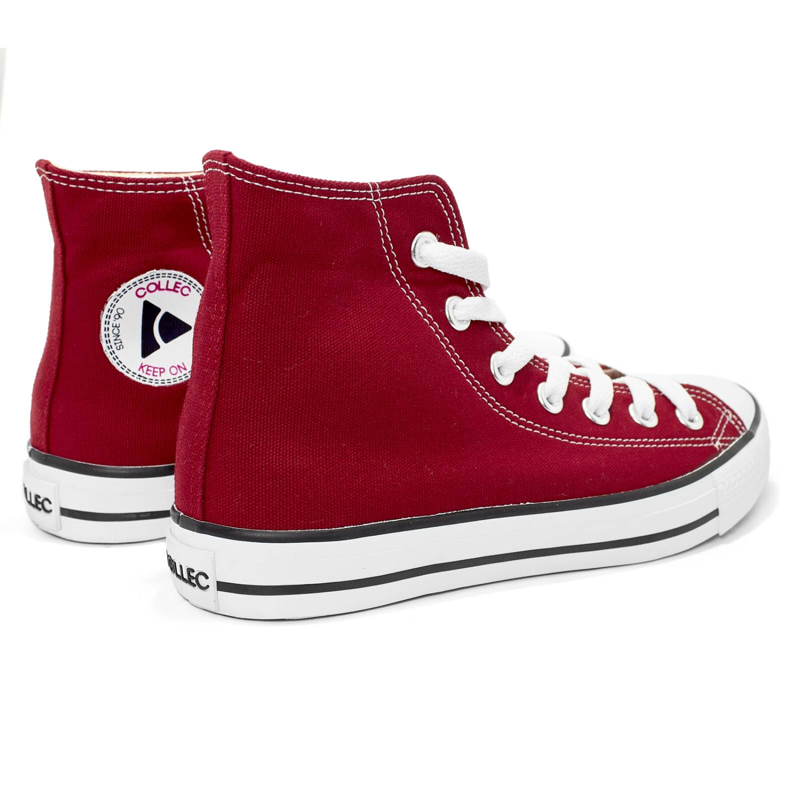 Tenis tipo converse rojo mujer casuales de lona urbanos Collec E-100044