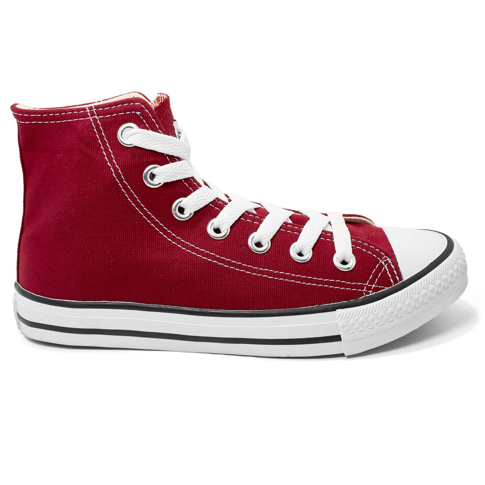 Tenis tipo converse rojo mujer casuales de lona urbanos Collec E-100044