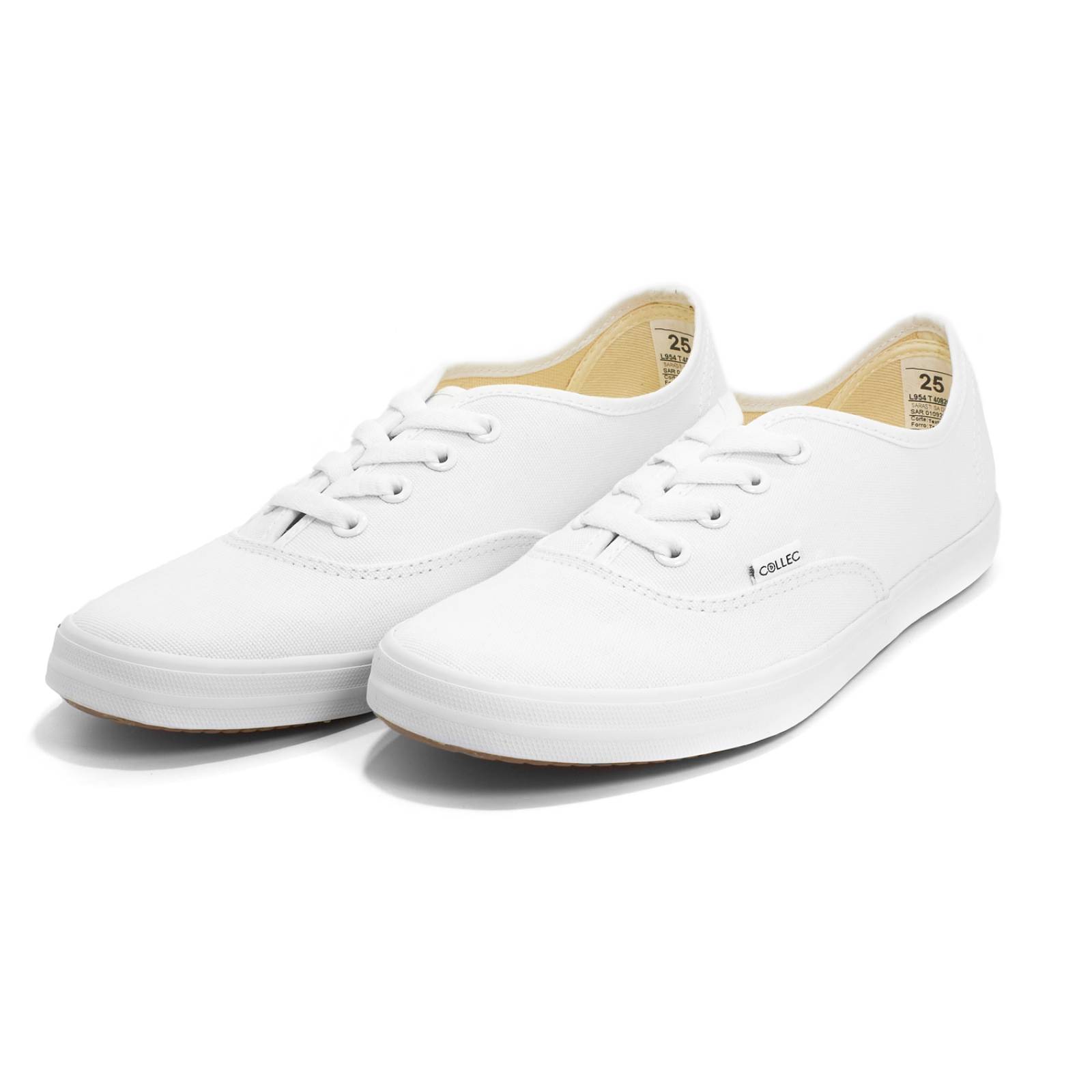 Tenis tipo vans blancos para mujer mujer hombre de lona laces ups E-80
