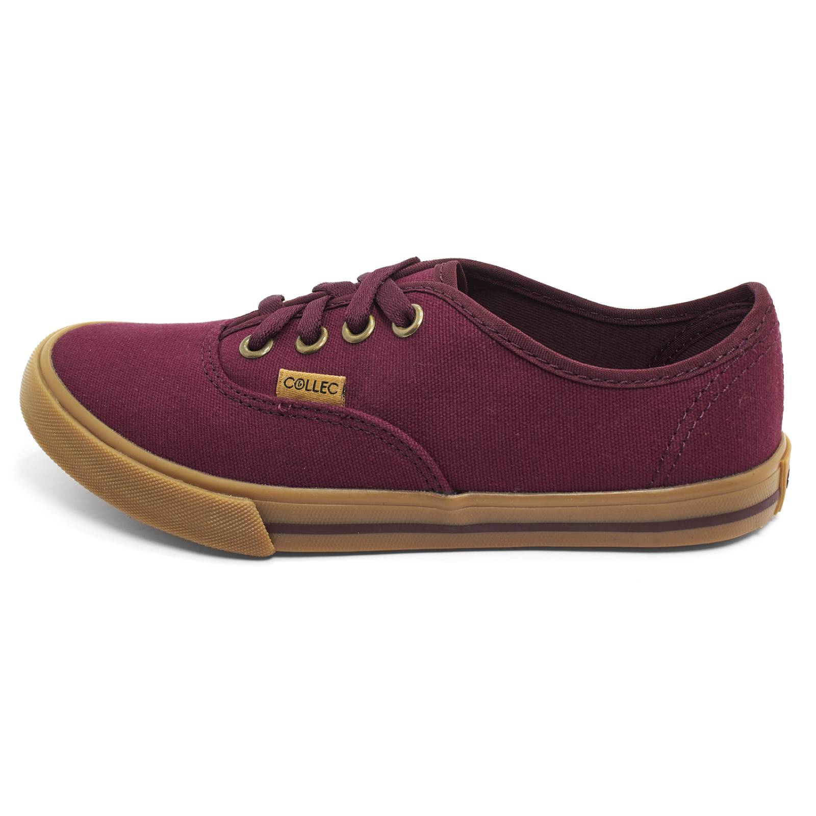 Tenis tipo vans vino para mujer hombre de lona laces ups E-80