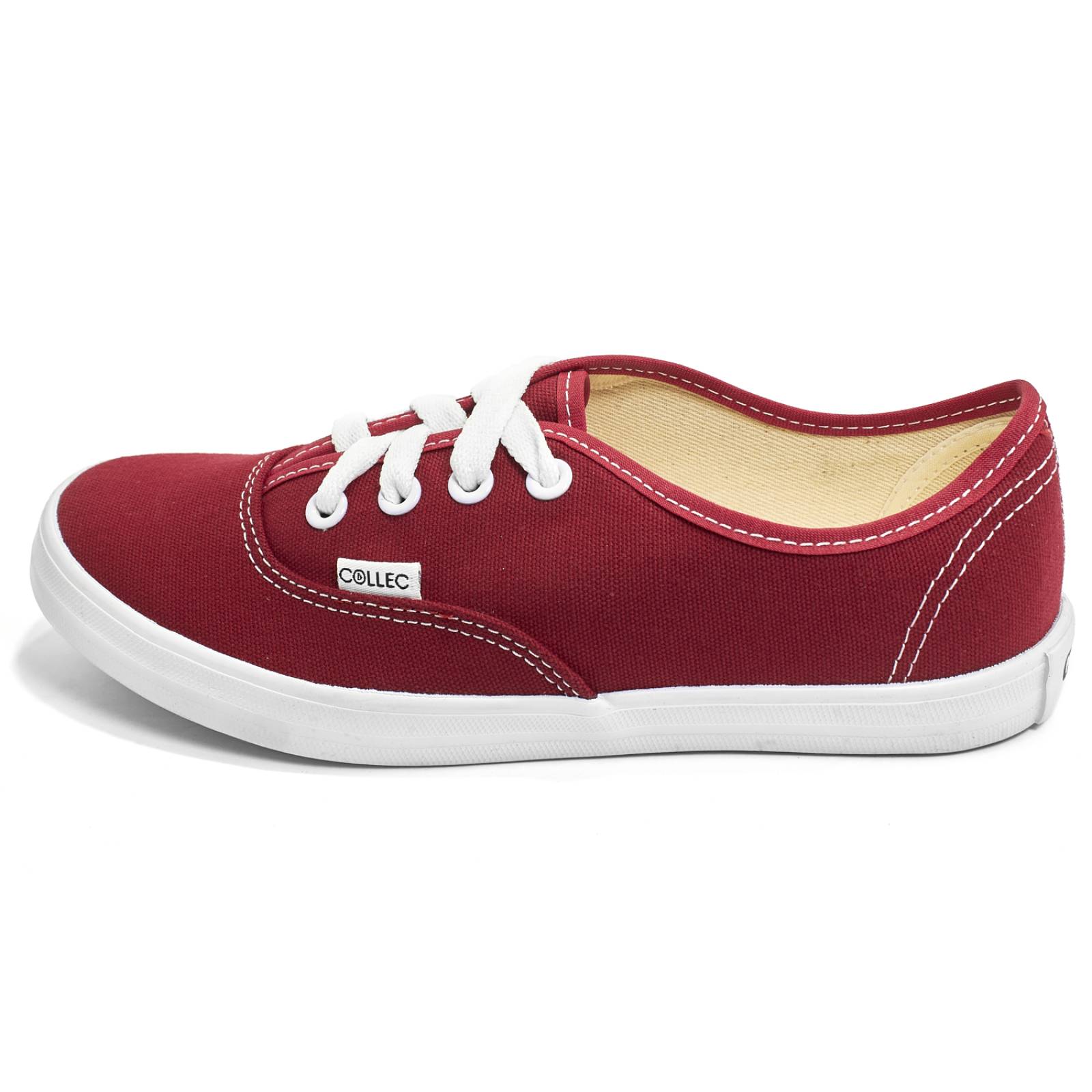 Tenis tipo vans rojo para mujer hombre de lona laces ups E-80