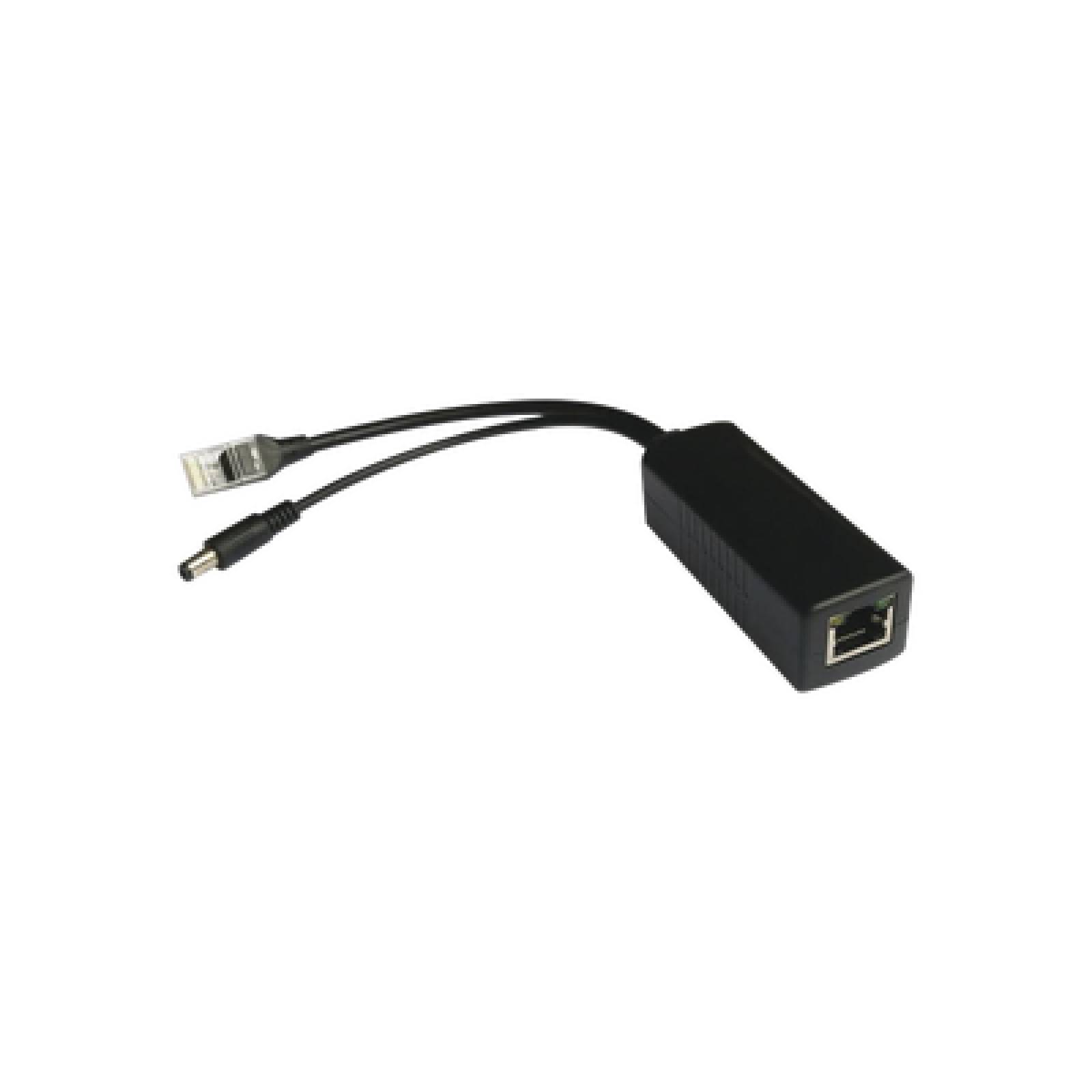 Cable divisor PoE pasivo de 48 55 Vcc 12 Vcc 2 A Aplicaciones como adaptar microfonos en cámaras IP