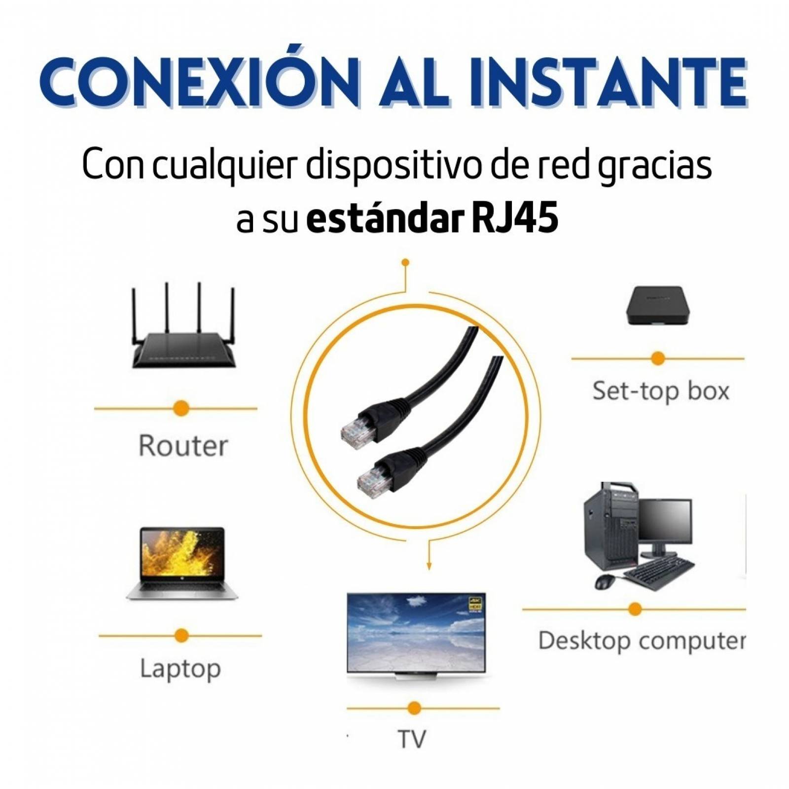 Cable Ethernet 15 Metros Exterior Blindado Cobre Red Cat 6