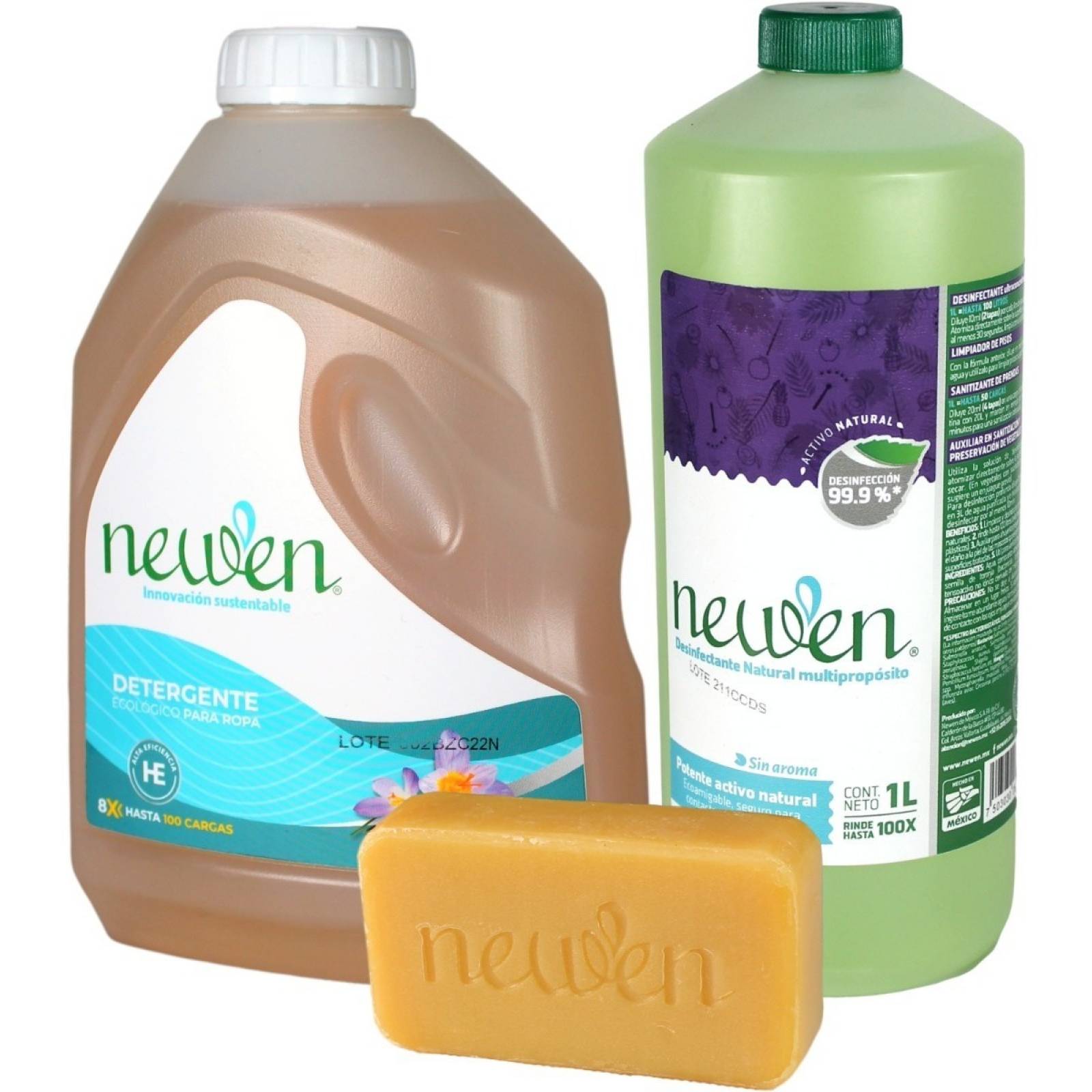 Newen Detergente Ropa Barra Desmanchador Sanitizante Natural