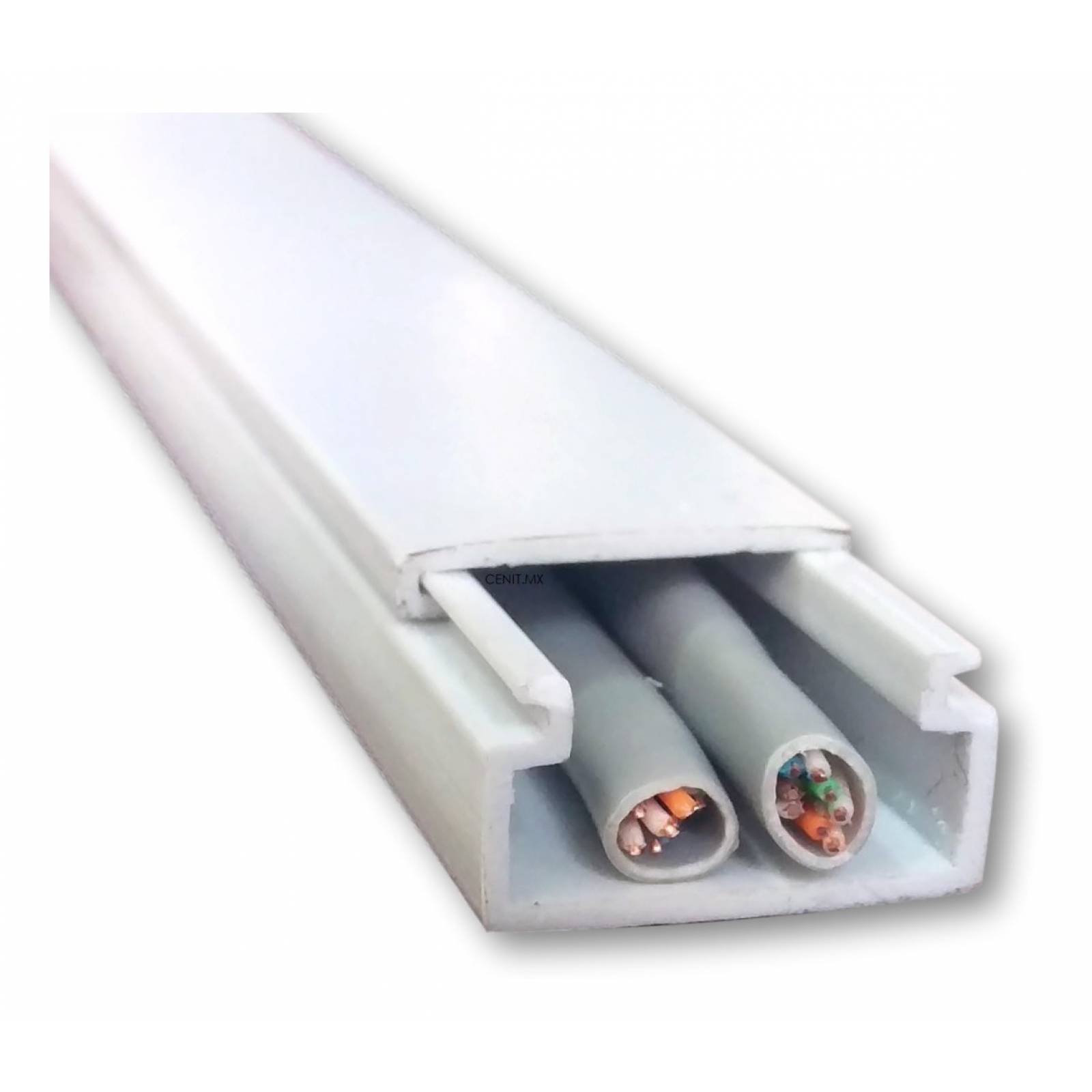 Canaleta para cables (L x An x Al: 2 m x 60 mm x 40 mm, Blanco)