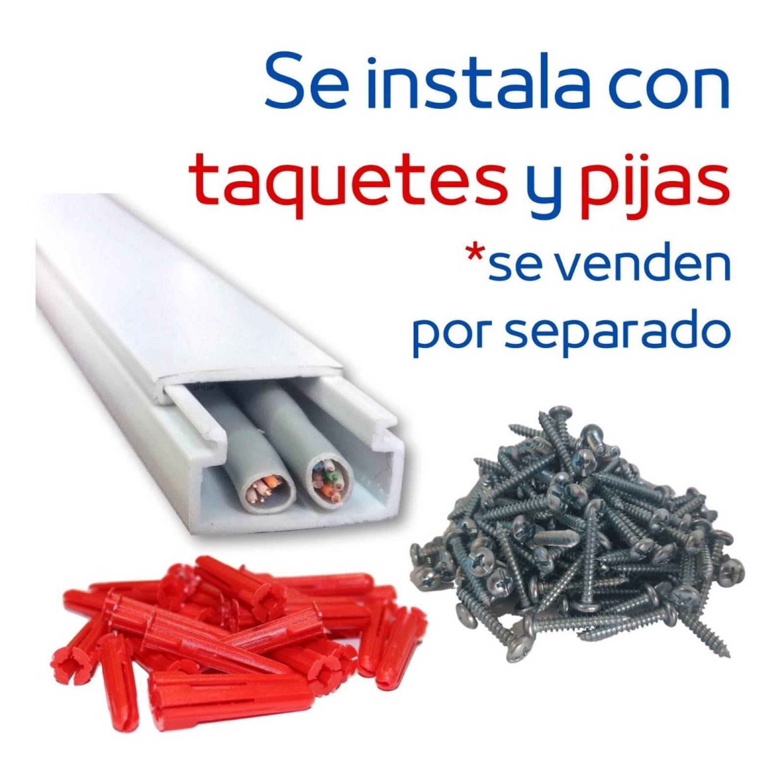 Canaleta Pvc Para Cable 10 Piezas 10x20mm X 1 Metro 1020