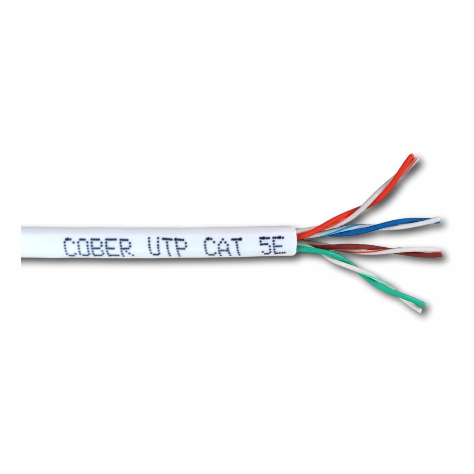 50 Metros Cable Red Utp Cat 5e Rj 45 Blanco Cober