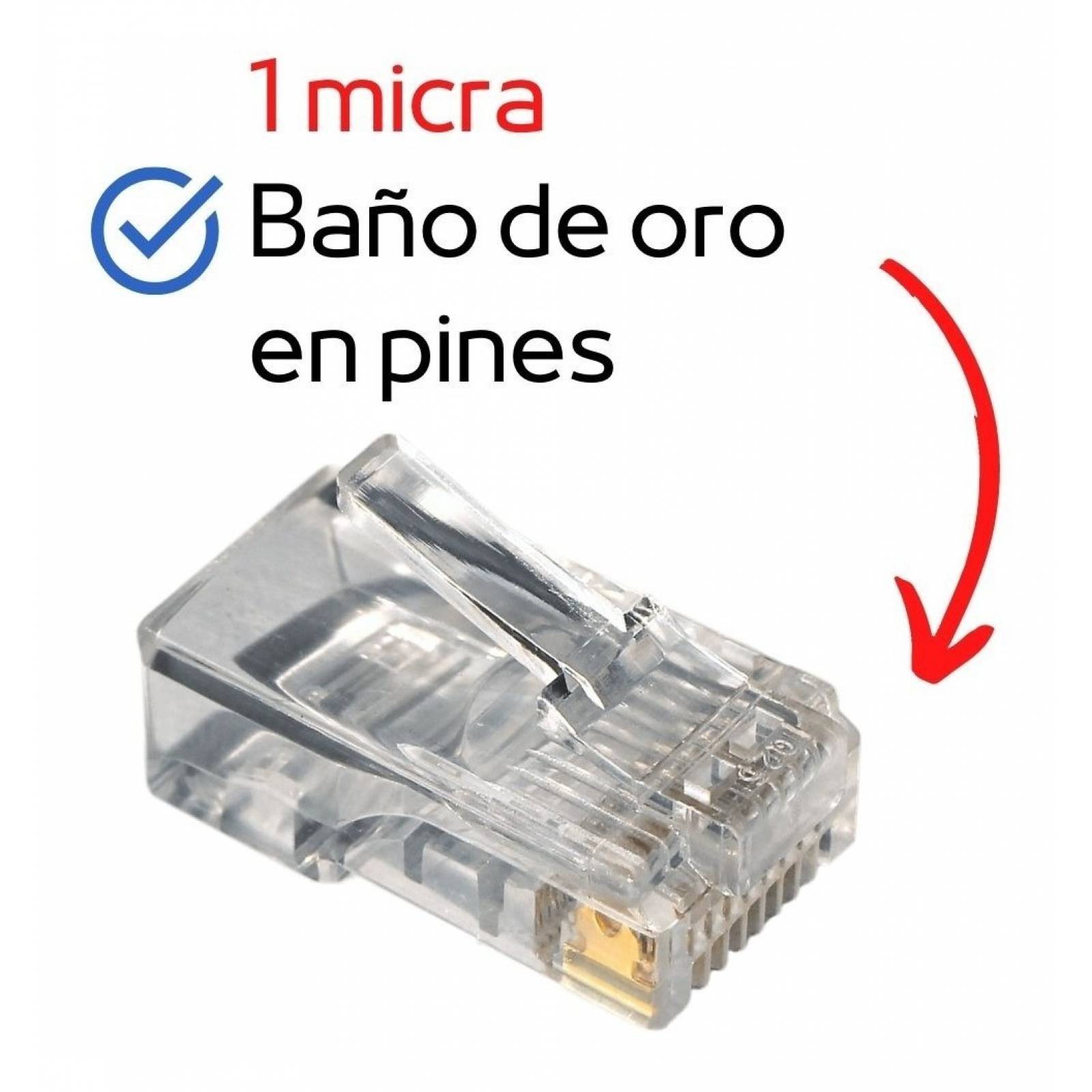50 Metros Cable Utp Cat 5e Conectorizado Rj45 Blanco Cober