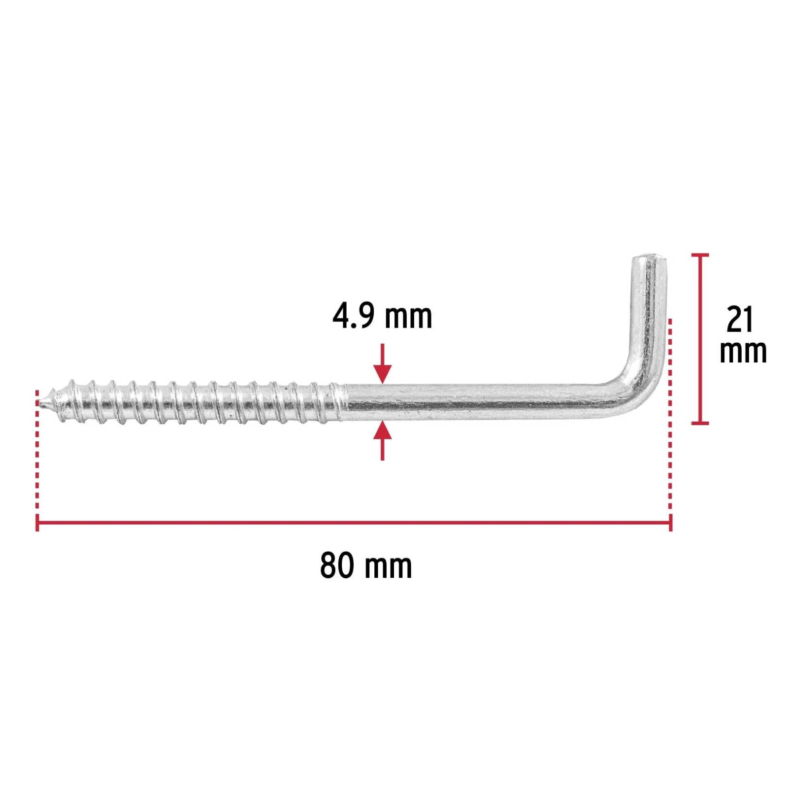 Alcayata roscada, 22 X 100 mm, caja 144 piezas