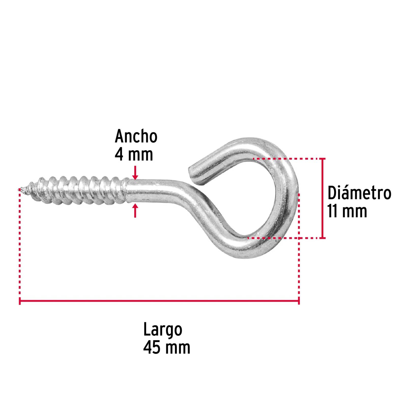 Armella 20 x 70, cerrada, caja con 144 pzas