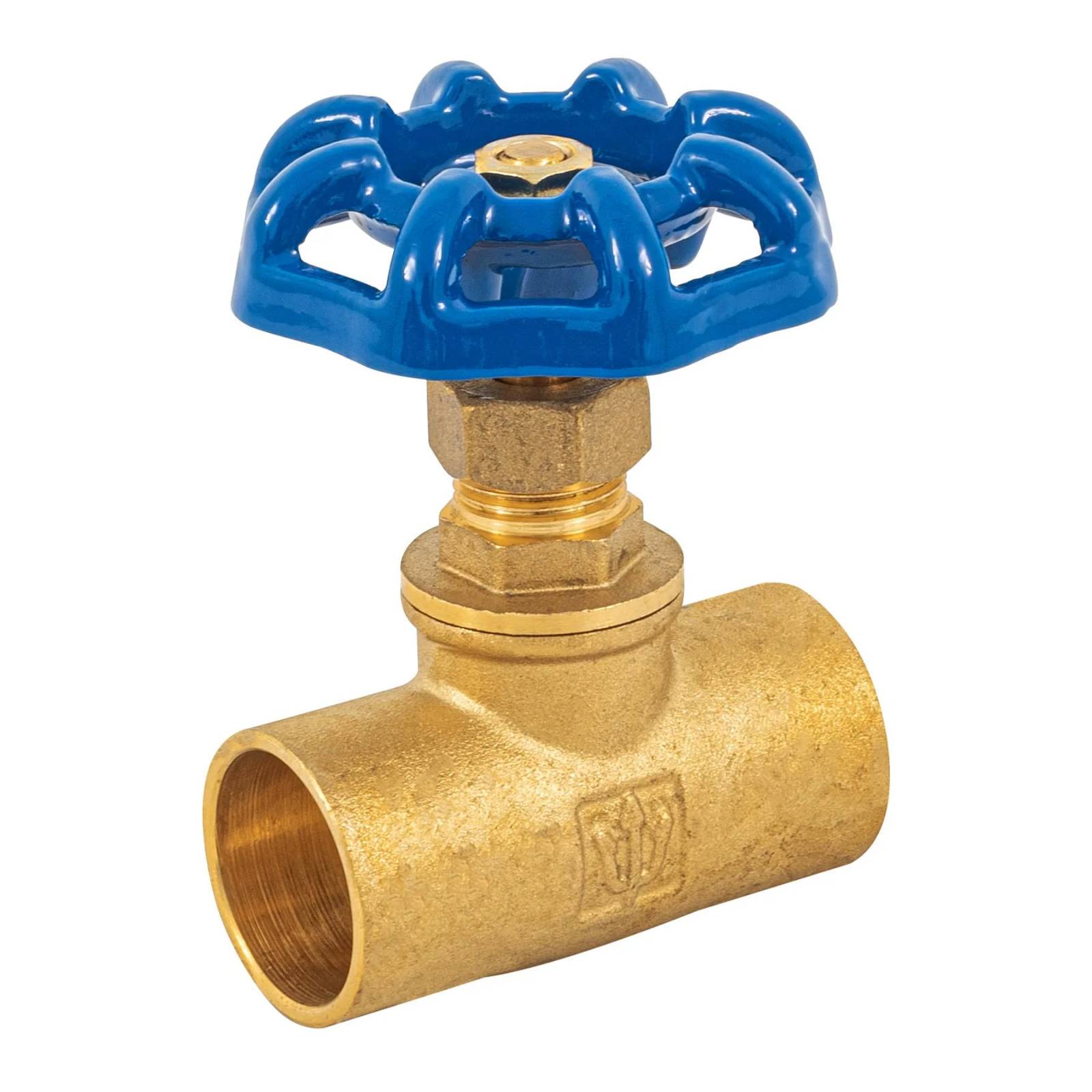 Válvula de globo de latón soldable de 3/4"