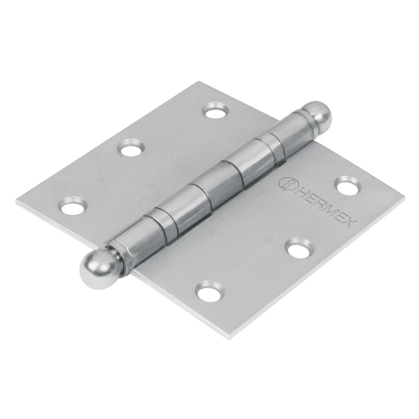 Bisagra cuadrada 3-1/2", acero inoxidable, redonda
