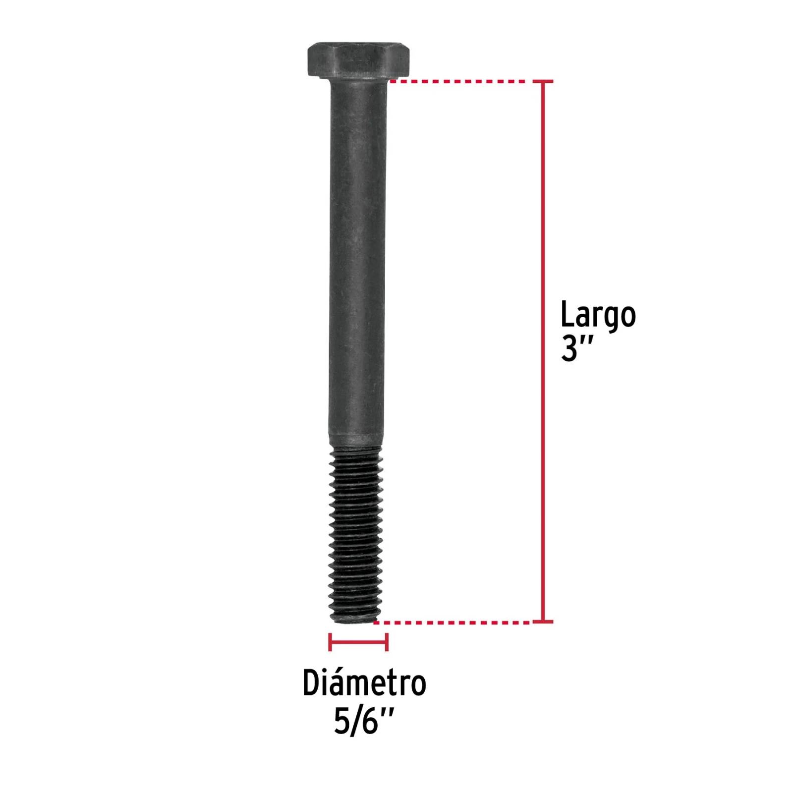 Tornillo Grado 5, 5/16 X 2-1/2", 60 piezas