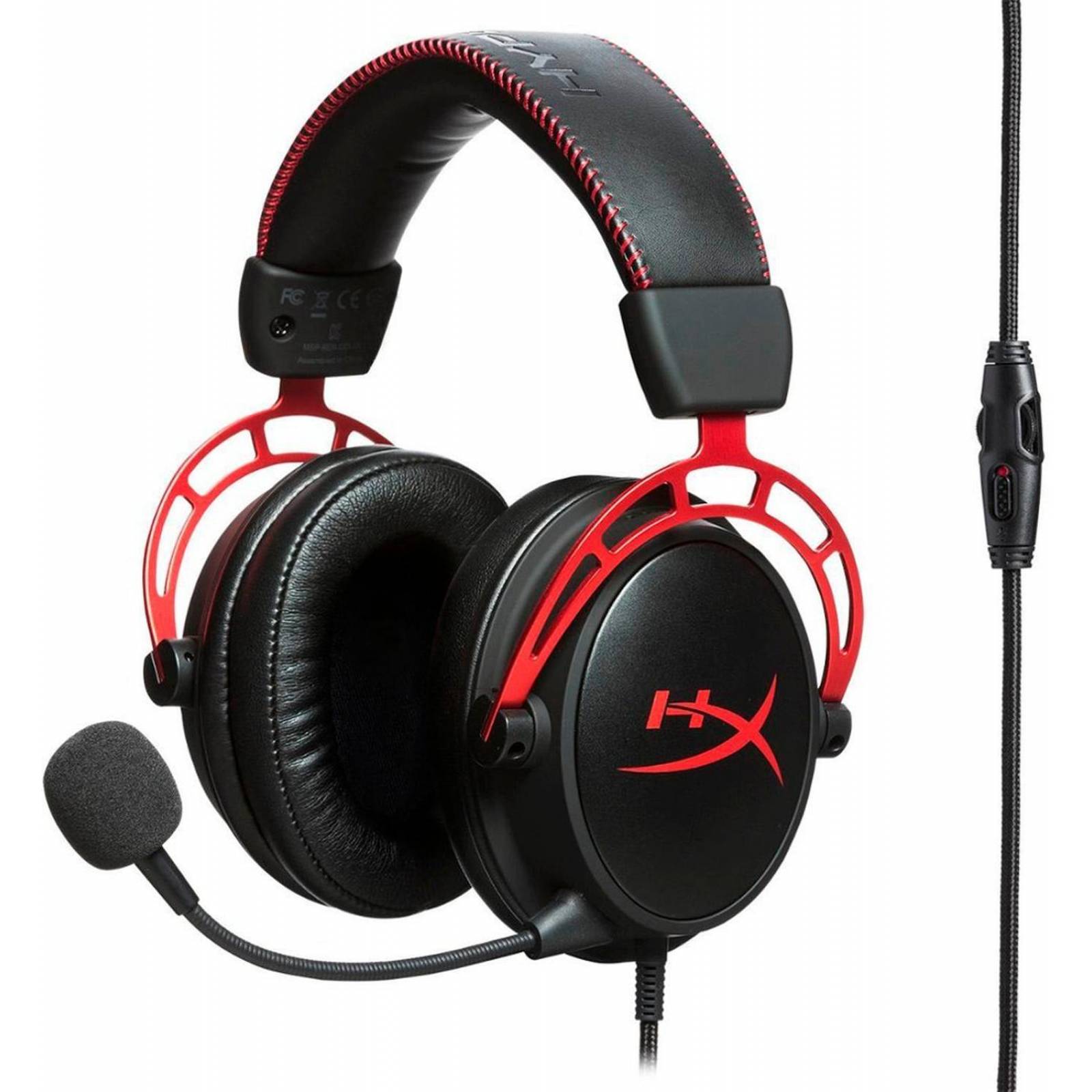 Audífonos Gamer HyperX Cloud Alpha negro y rojo Reacondicionado Tipo A 