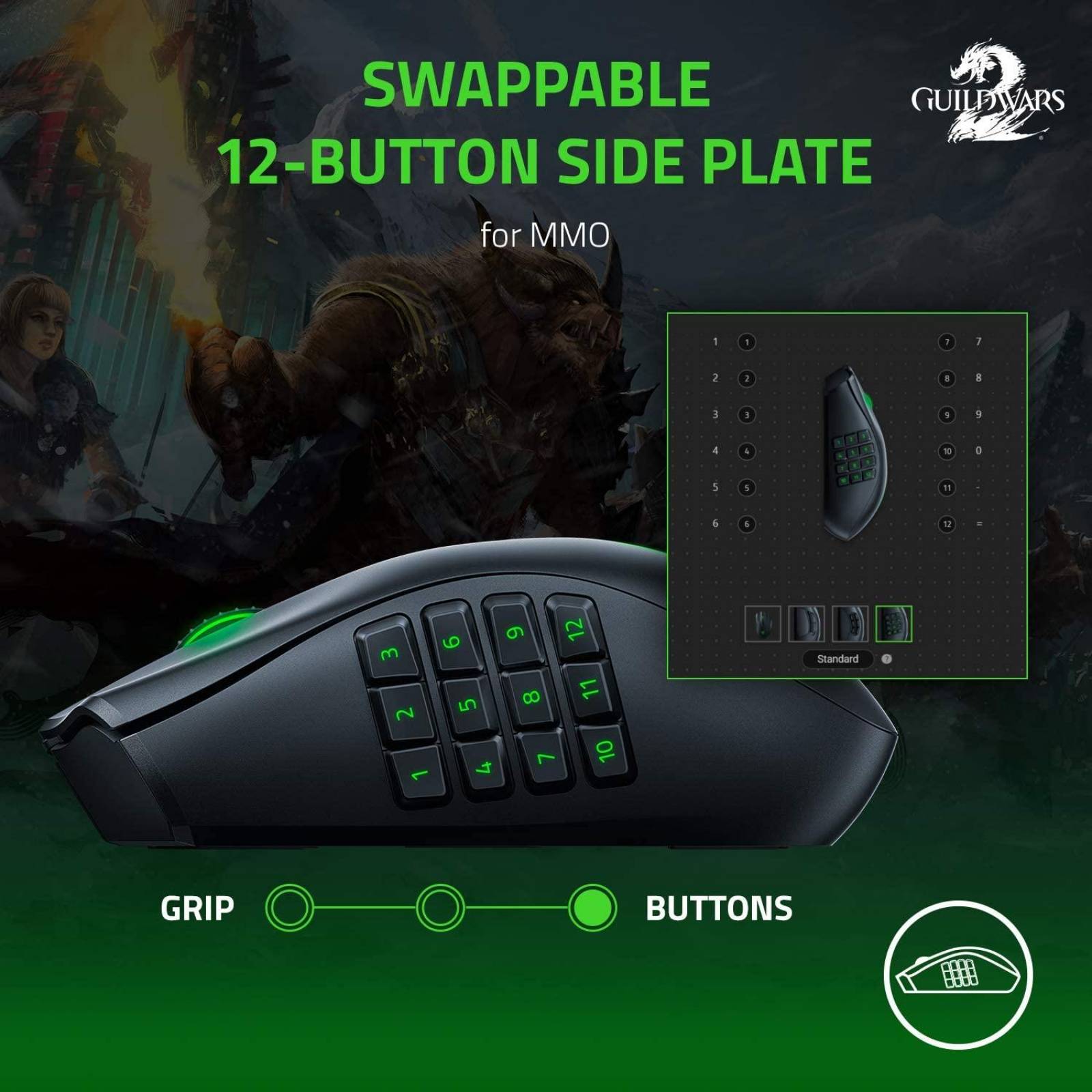 Mouse Gamer Inalámbrico Razer Naga Pro Reacondicionado Tipo A