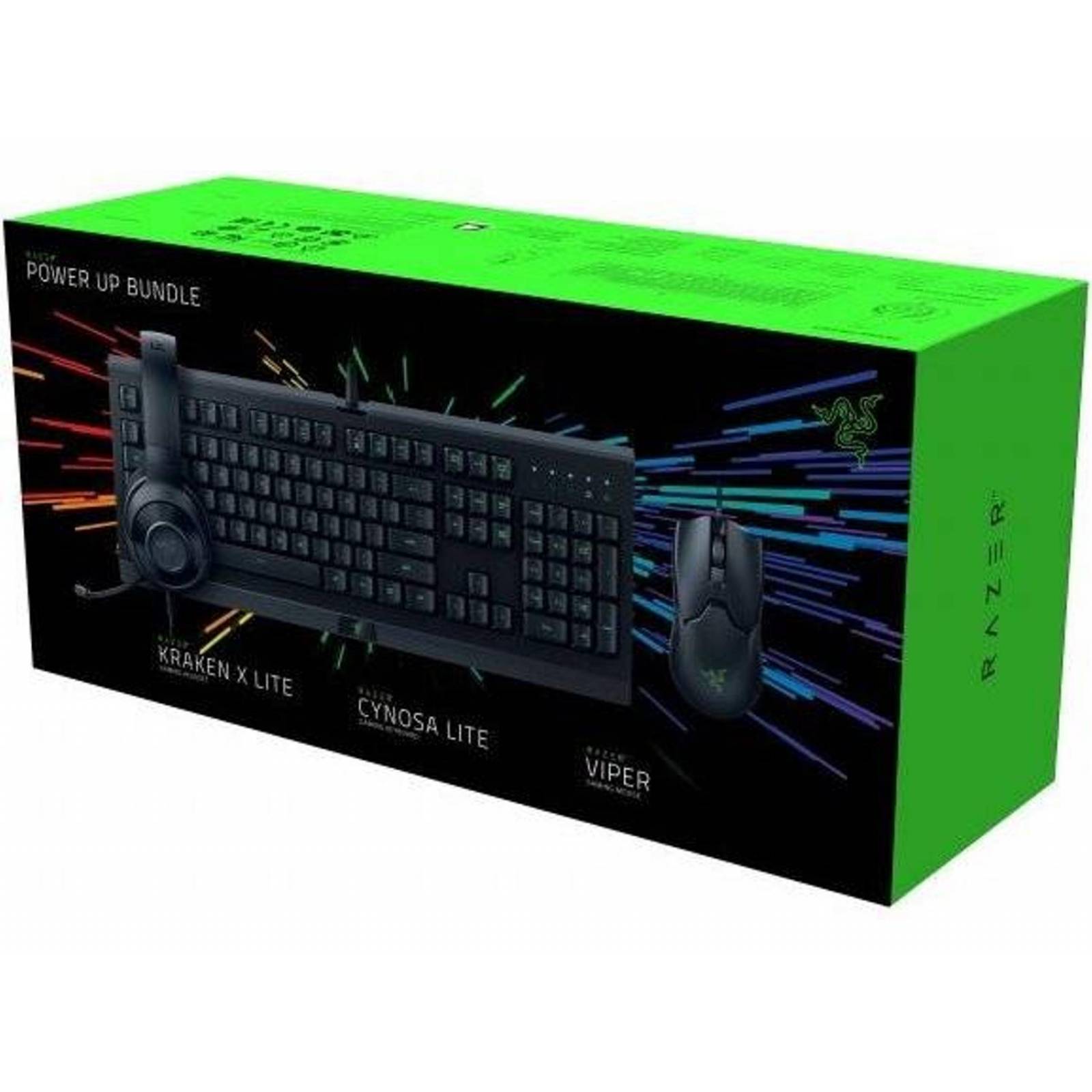Combo Gamer Razer Power Up Con Teclado, Mouse Y Audífonos