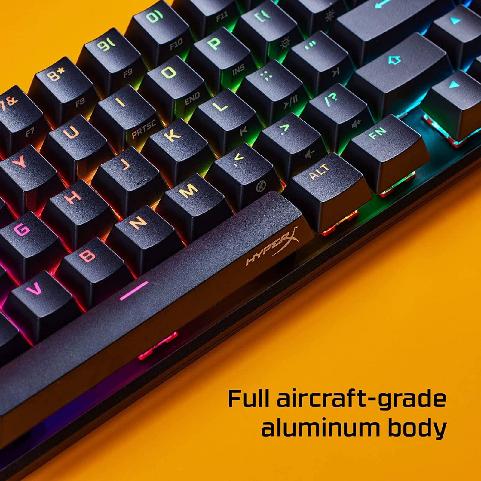 Teclado gamer HyperX Alloy  negro  inglés US RGB Reacondicionado Tipo A 