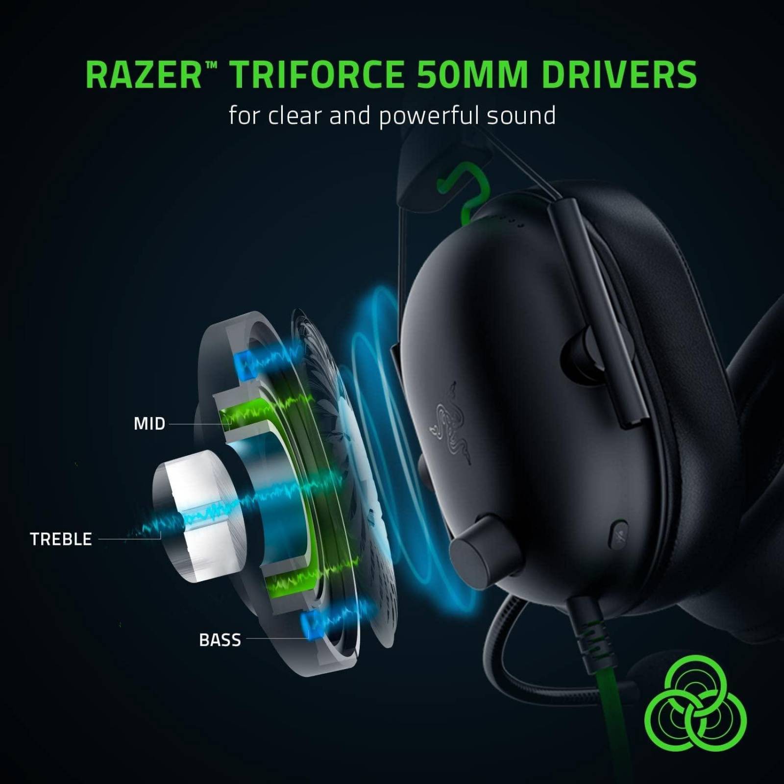 Headset Gaming Alámbrico Razer BlackShark V2 X USB Wired Reacondicionado Tipo A 
