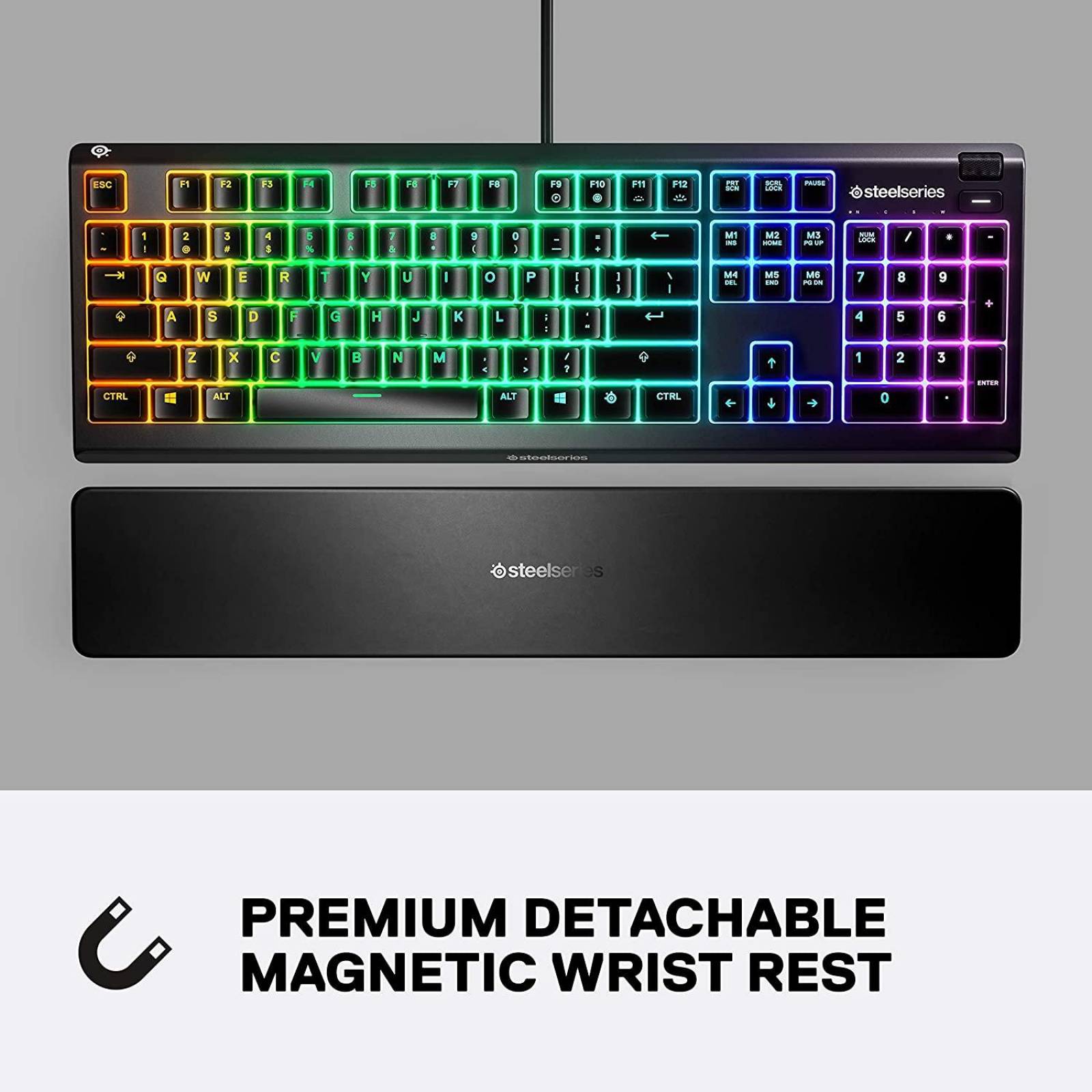 Teclado Gamer SteelSeries Apex 3 Wired Inglés Reacondicionado Tipo A 