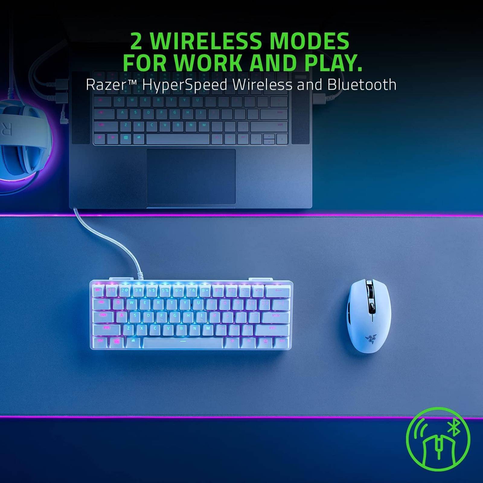 Mouse Wireless Razer Orochi Blanco Reacondicionado Tipo A 