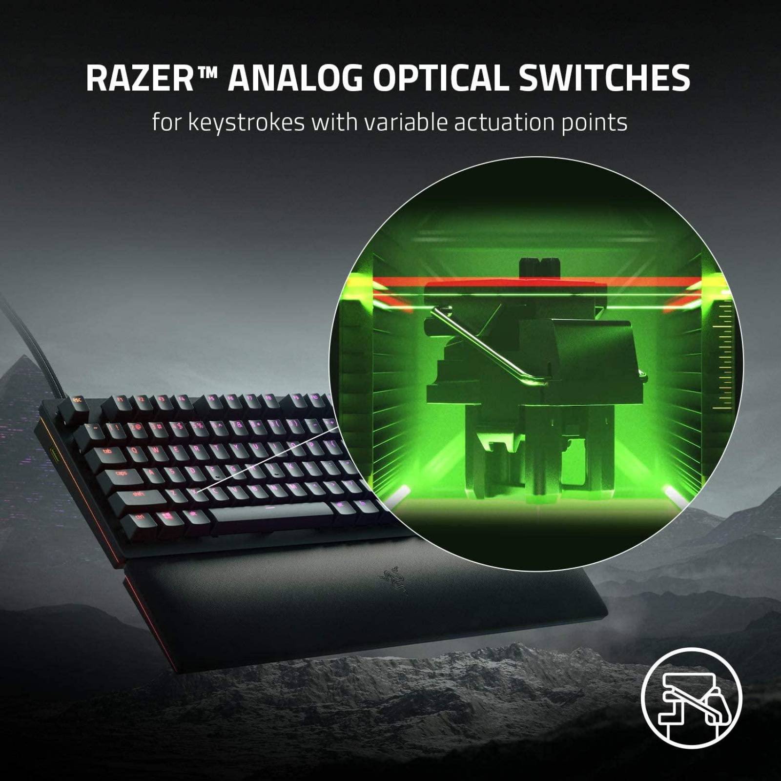 Teclado Analógico Razer Huntsman V2 Inglés Reacondicionado Tipo A
