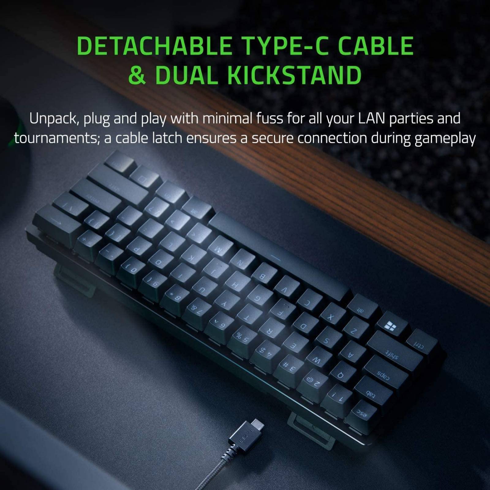 Teclado Gamer Razer Huntsman Mini 60% Inglés Reacondicionado Tipo A 