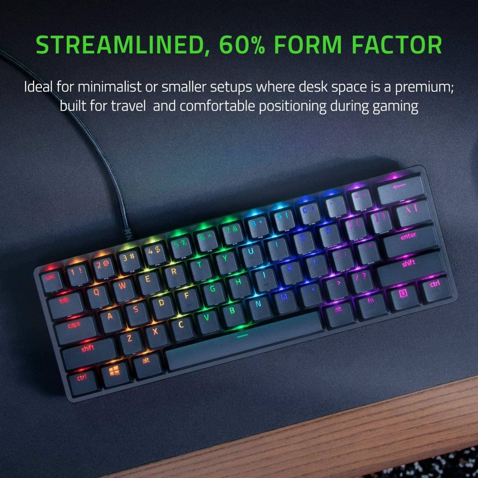 Teclado Gamer Razer Huntsman Mini 60% Inglés Reacondicionado Tipo A 