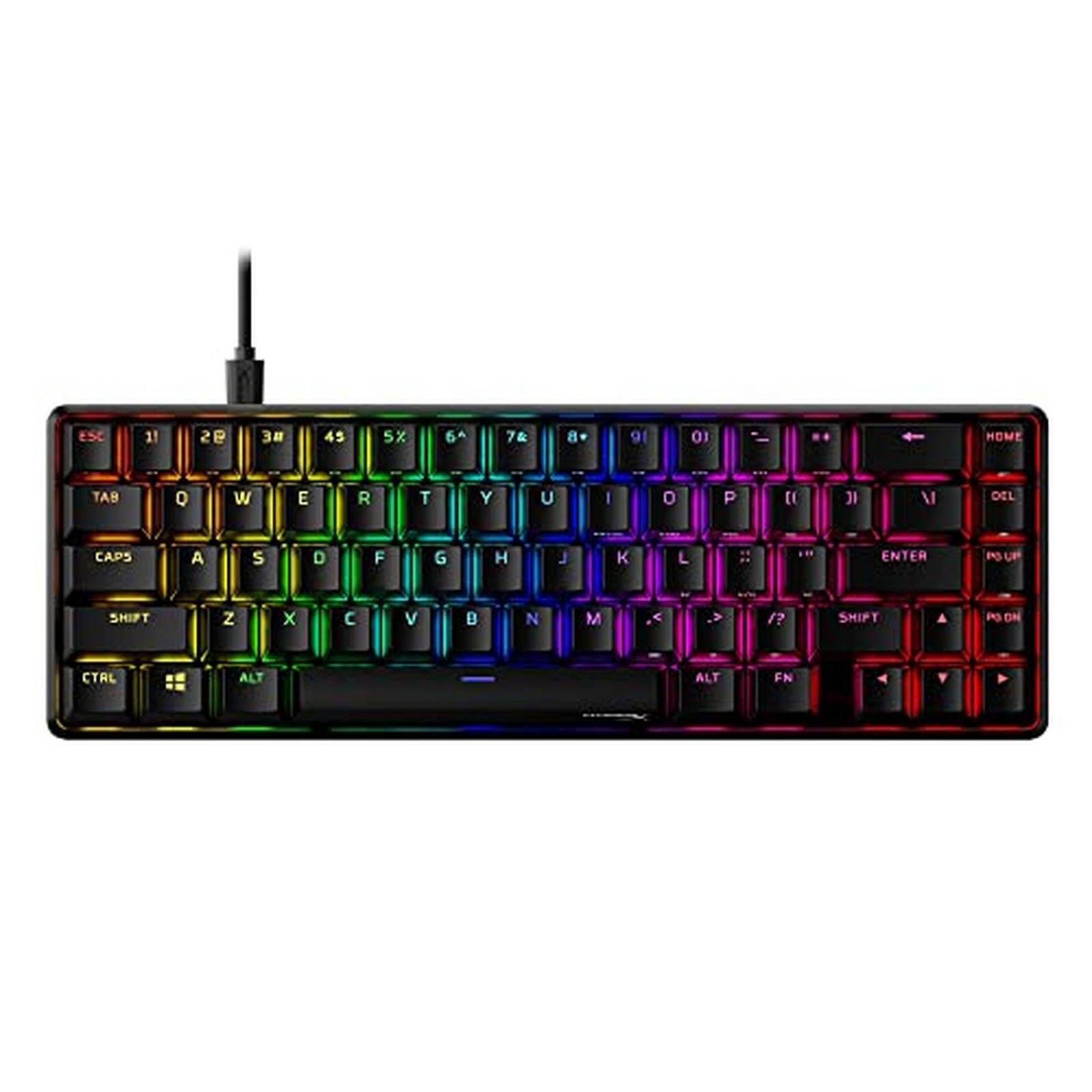 Teclado Gamer HyperX Alloy Origins 65% Interruptor rojo lineal Inglés Reacondicionado Tipo A 
