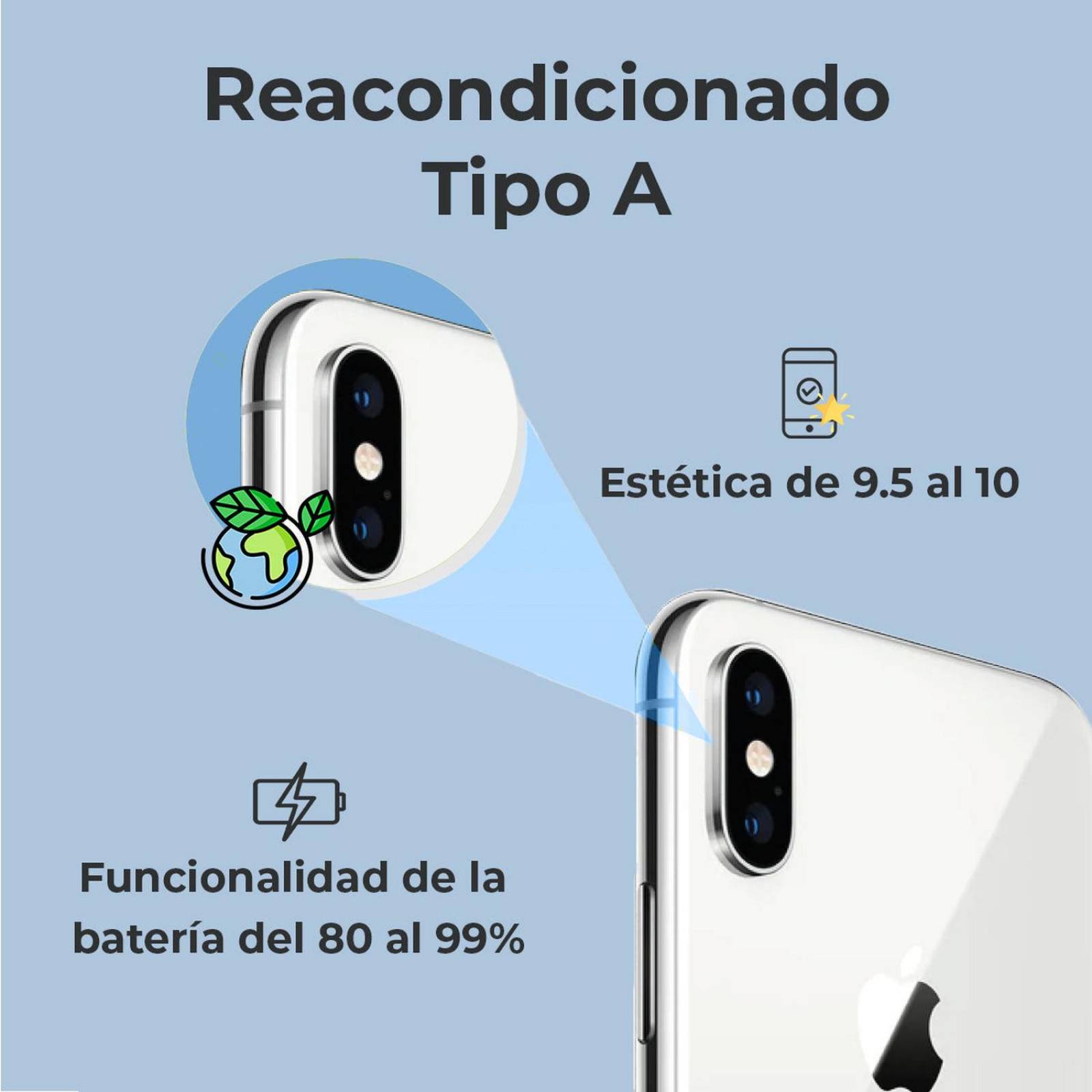 Apple iPhone 12 mini 256 Gb Blanco Reacondicionado Tipo A .