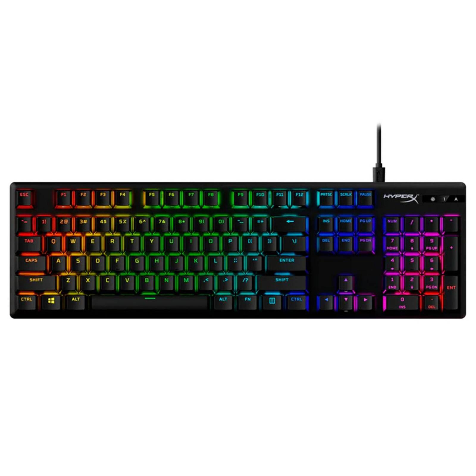 Teclado Mecánico Gamer HyperX Alloy Origins PBT Switch Azul US Reacondicionado Tipo A