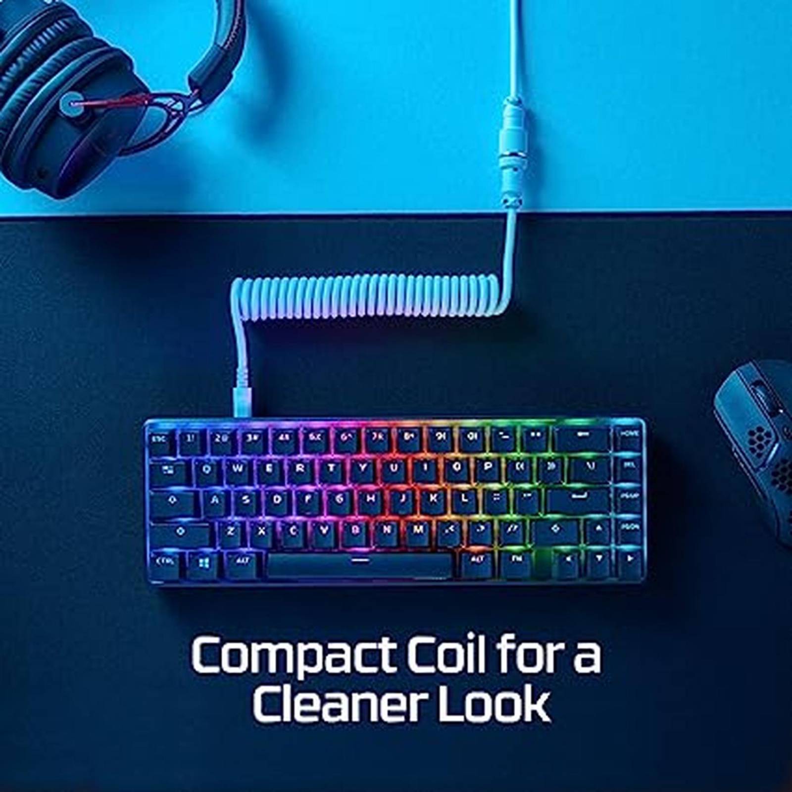 Cable en Espiral HyperX Coiled USB-C a USB-A Reacondicionado Tipo A 