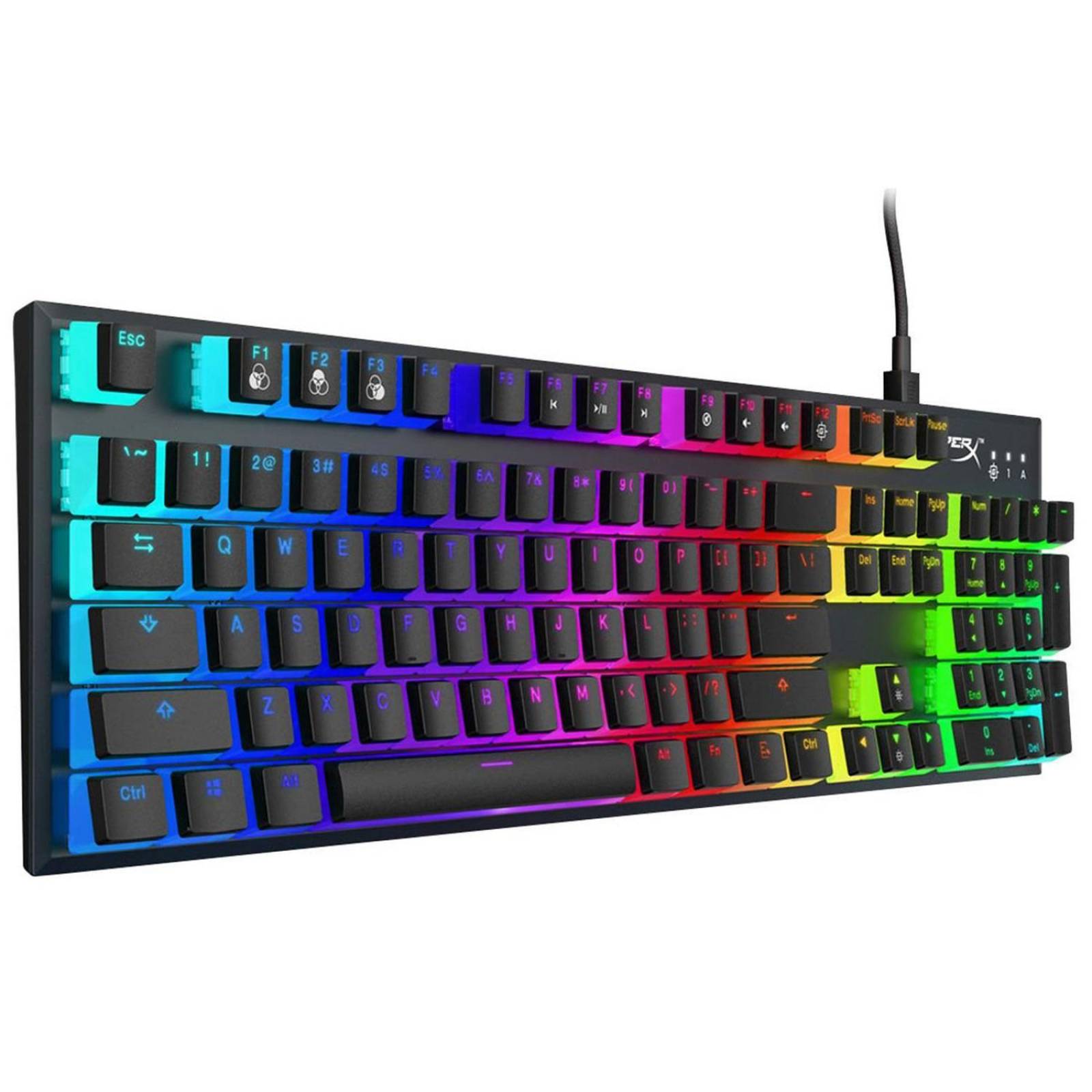 Teclado Mecánico Silver Switch US HyperX Alloy FPS RGB Reacondicionado Tipo A 