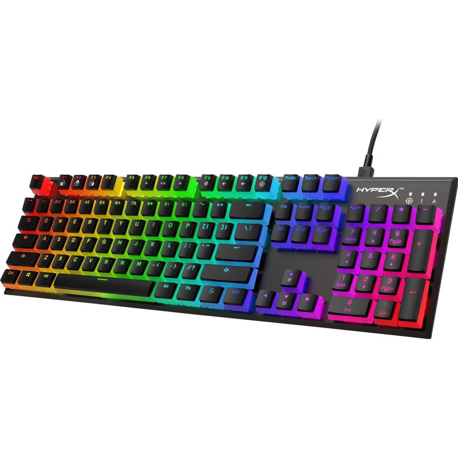 Teclado Mecánico Silver Switch US HyperX Alloy FPS RGB Reacondicionado Tipo A 