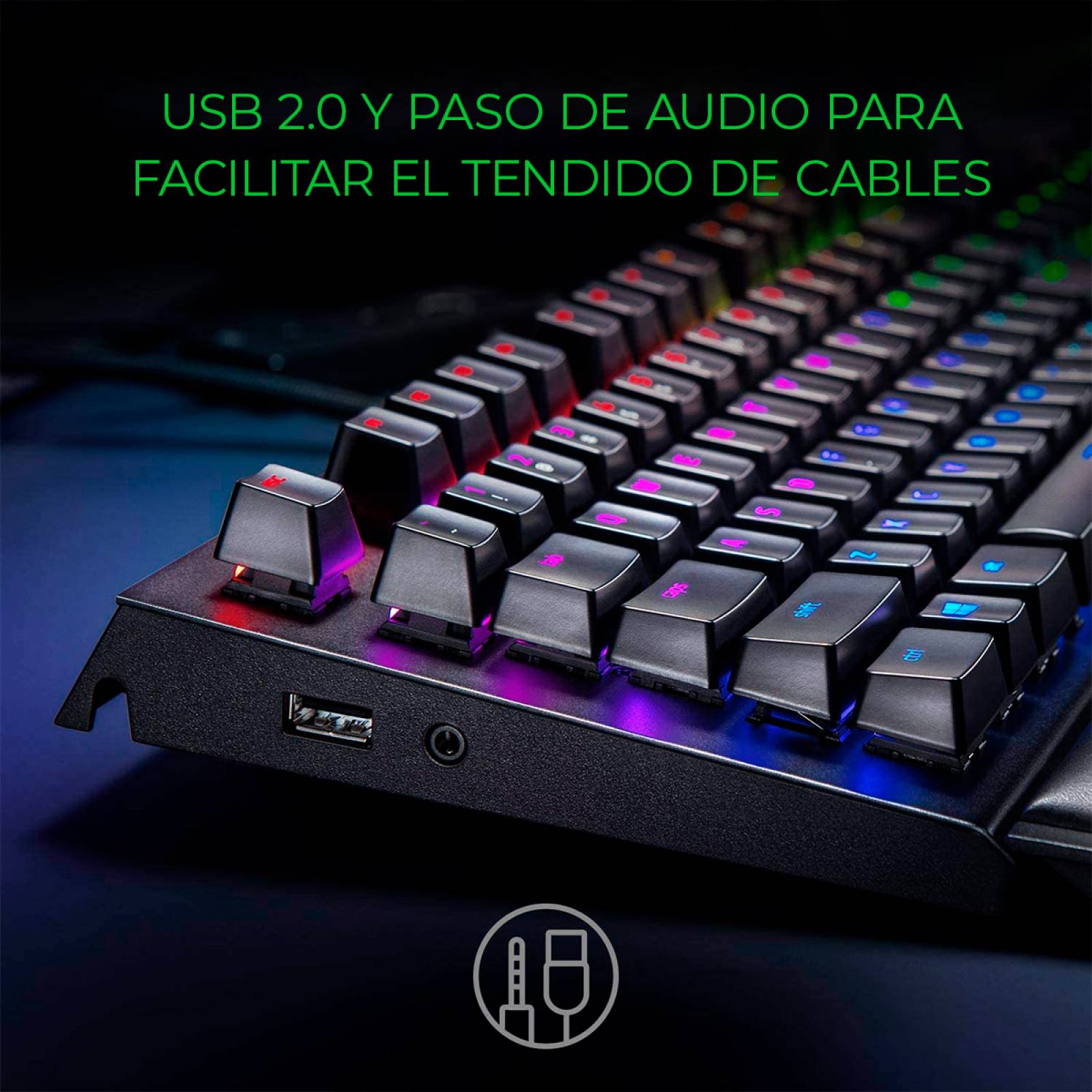 Teclado Mecánico Razer BlackWidow Elite Switch Amarillo Reacondicionado Tipo A