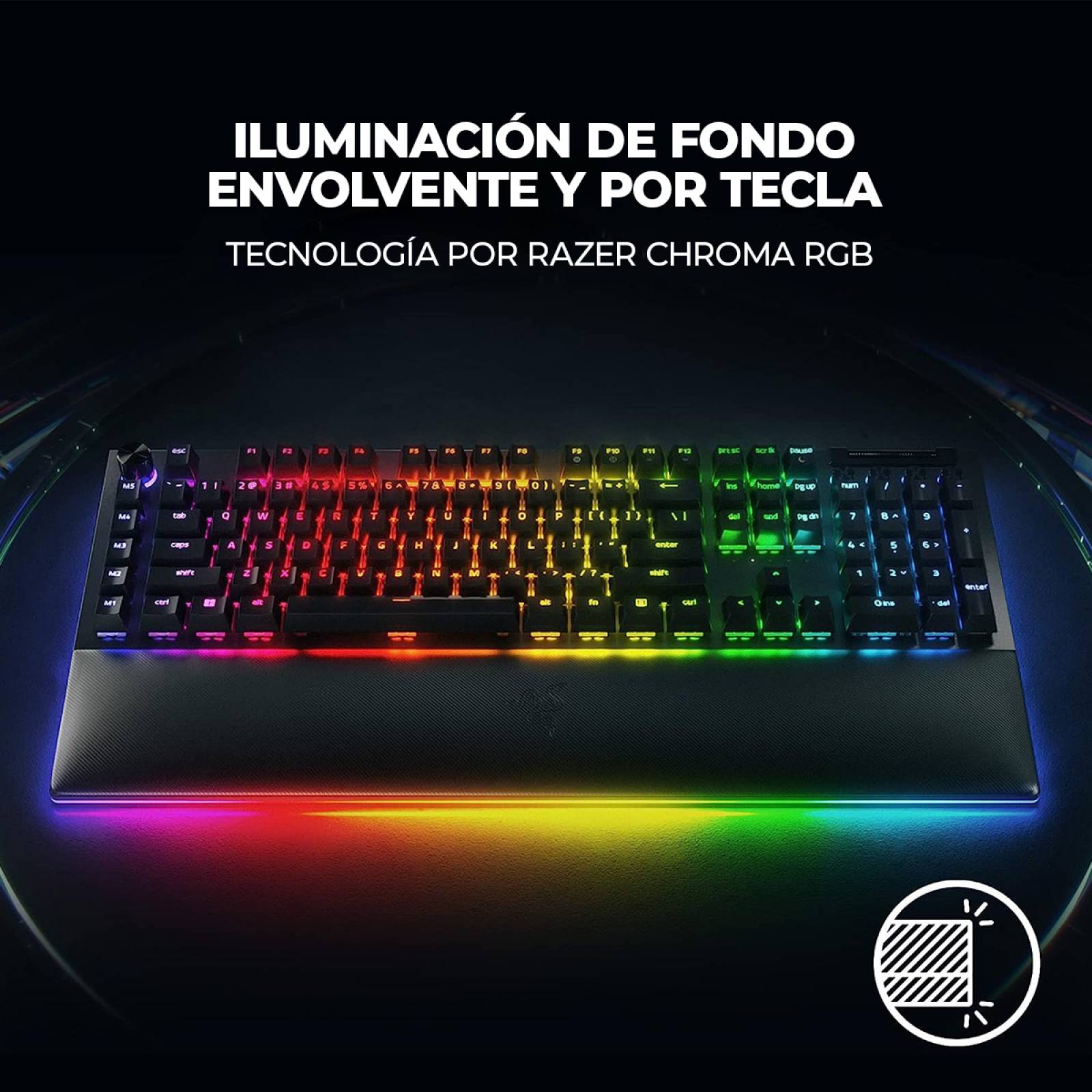 Teclado Mecánico Razer BlackWidow V4 Pro Switch Amarillo Reacondicionado Tipo A