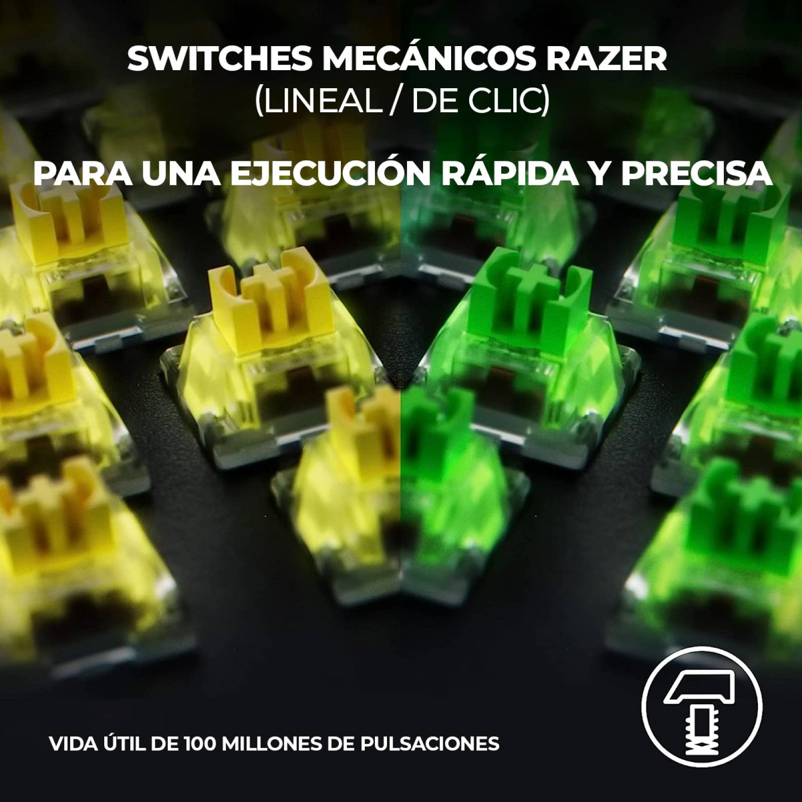 Teclado Mecánico Razer BlackWidow V4 Pro Switch Amarillo Reacondicionado Tipo A
