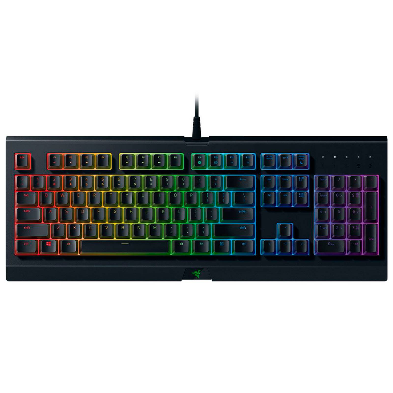 Teclado de membrana gamer Razer Cynosa Lite Soft QWERTY Alámbrico RGB Layout Español Color Negro Reacondicionado Tipo A