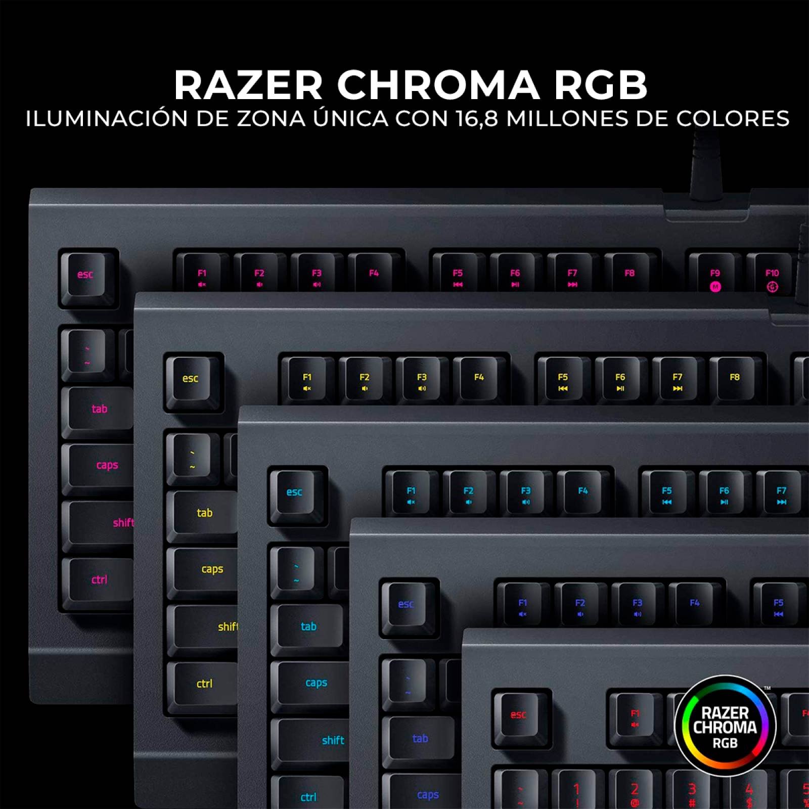 Teclado Gaming RAZER Cynosa Chroma Lite (Membrana - Español - Negro)
