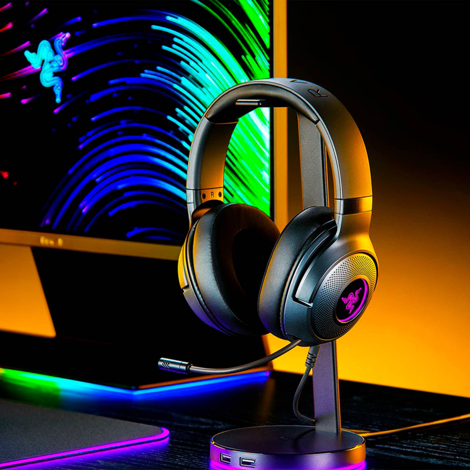 Audífonos Gamer Razer Kraken V3 X para PC y PS4 Alámbrico RGB Reacondicionado Tipo A