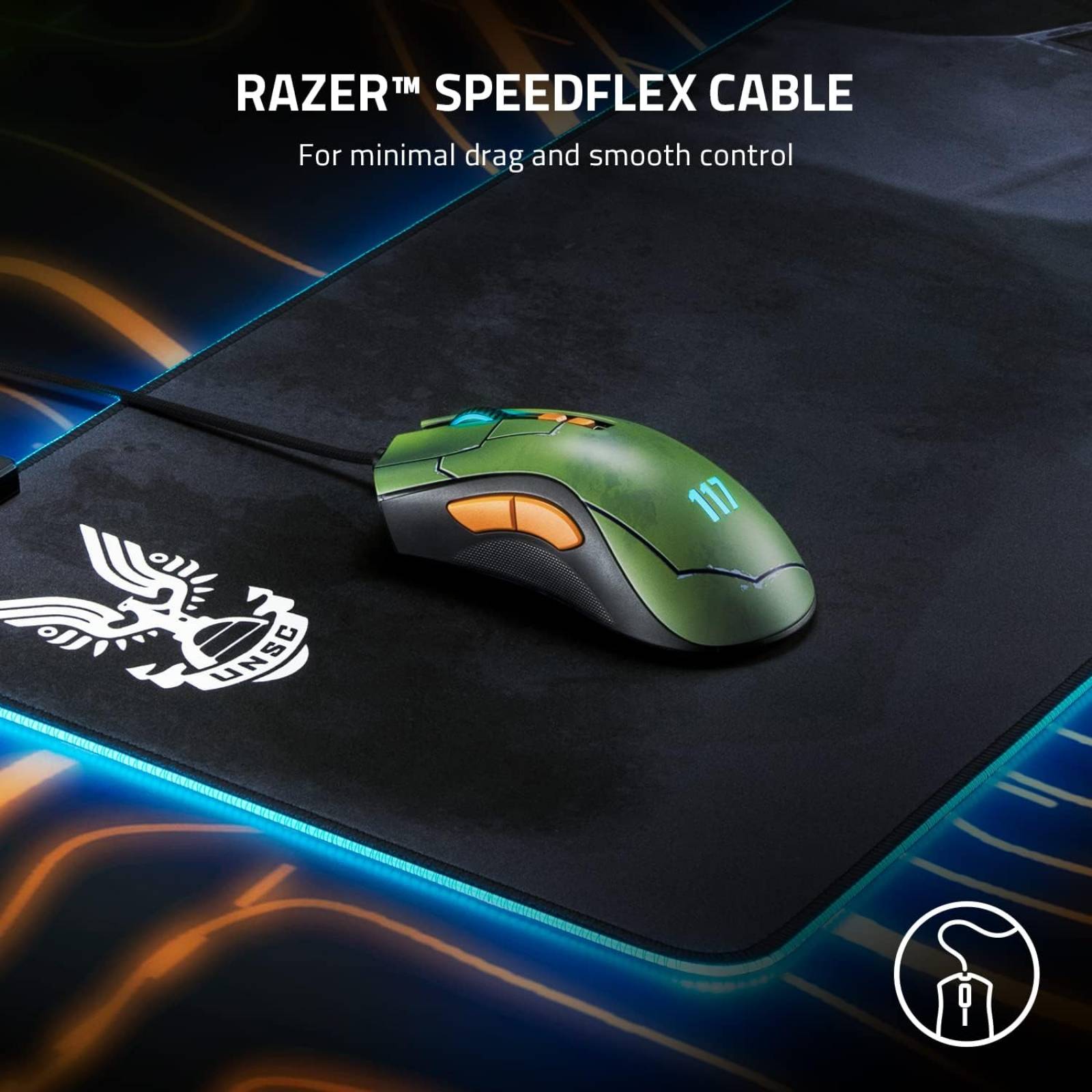 Mouse Gamer Razer DeathAdder V2 Wired HALO Infinite Edition Reacondicionado Tipo A