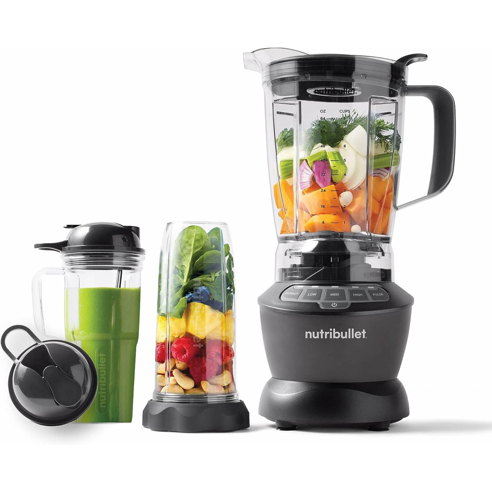 NutriBullet Blender Combo 1200W Gris Reacondicionado Tipo A