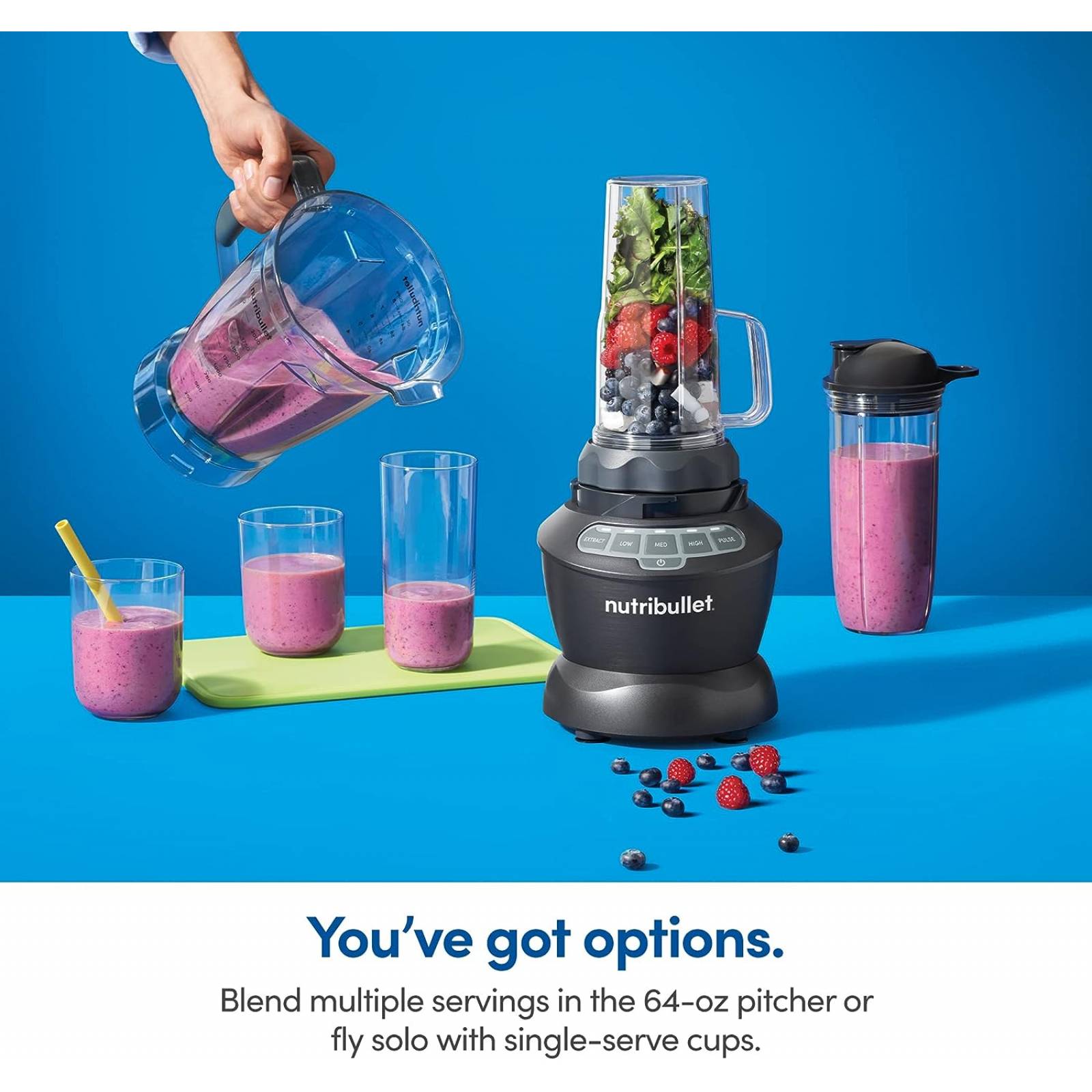 NutriBullet Blender Combo 1200W Gris Reacondicionado Tipo A