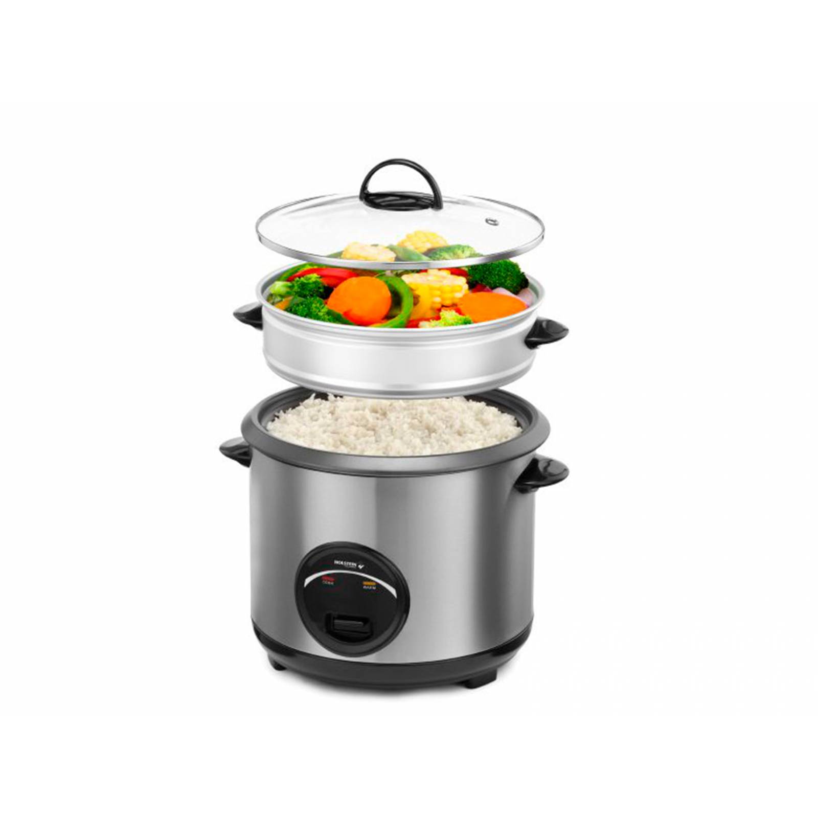 Vaporera Arrocera Holstein 2.5 litros Aluminio Accesorios Reacondicionado Tipo A