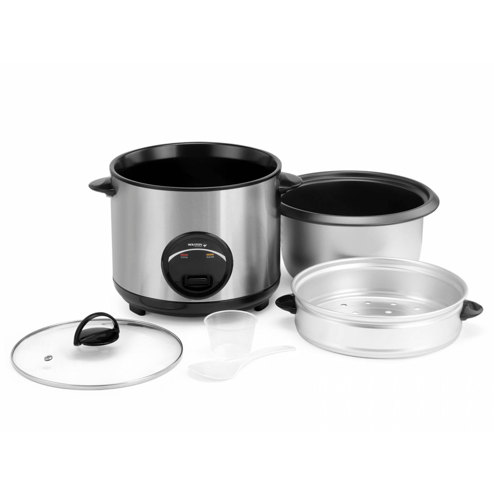 Vaporera Arrocera Holstein 2.5 litros Aluminio Accesorios Reacondicionado Tipo A